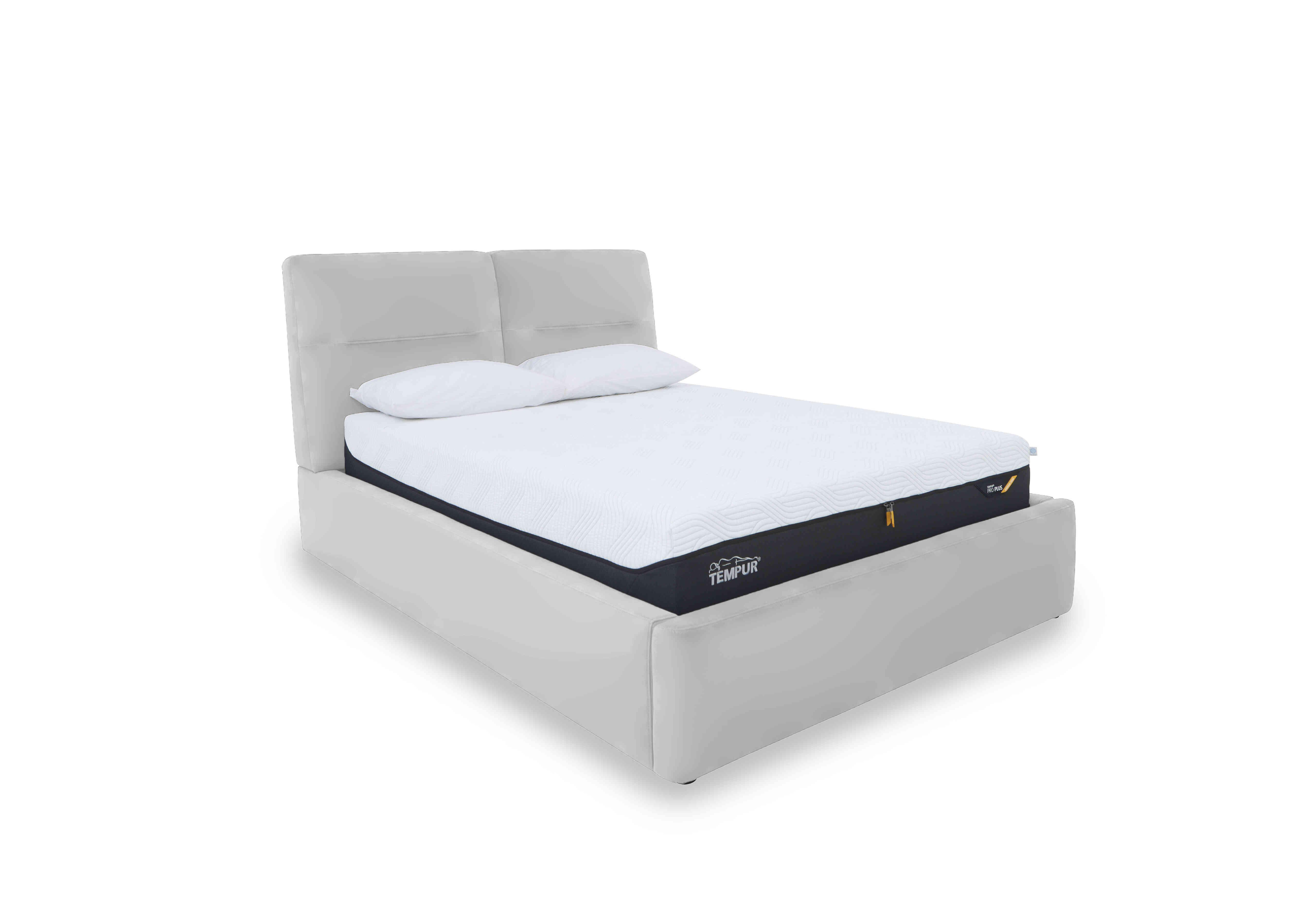 Stark Leather Manual Ottoman Bed Frame in Nc-251e Grey on Furniture Village