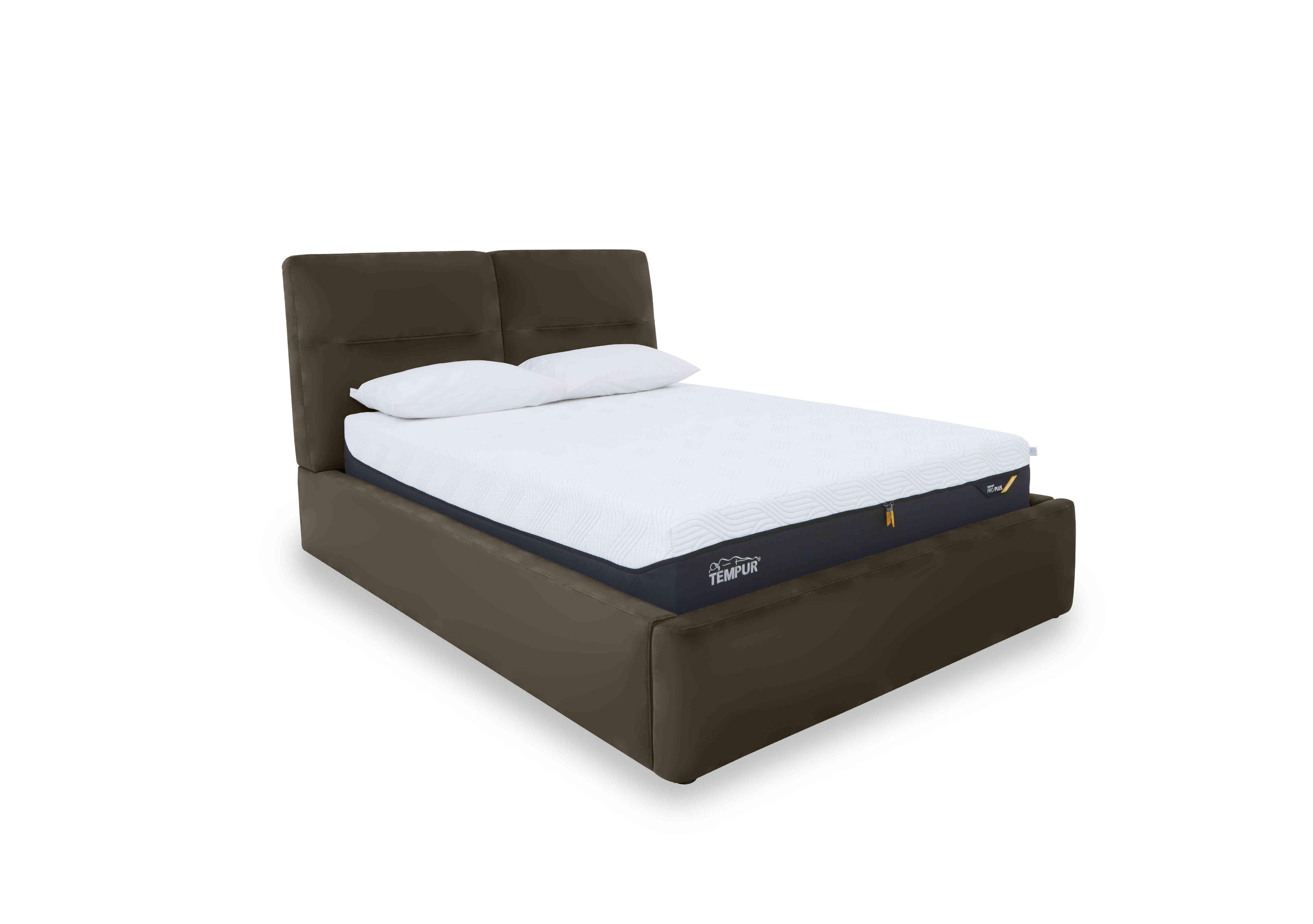 Stark Leather Manual Ottoman Bed Frame in Nw-548e Olive on Furniture Village