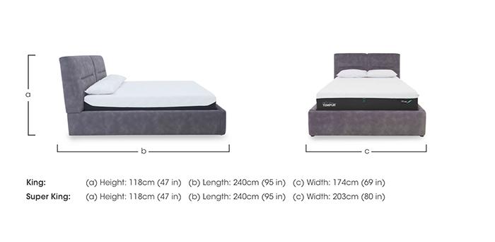 Stark Fabric Manual Ottoman Bed Frame in  on Furniture Village
