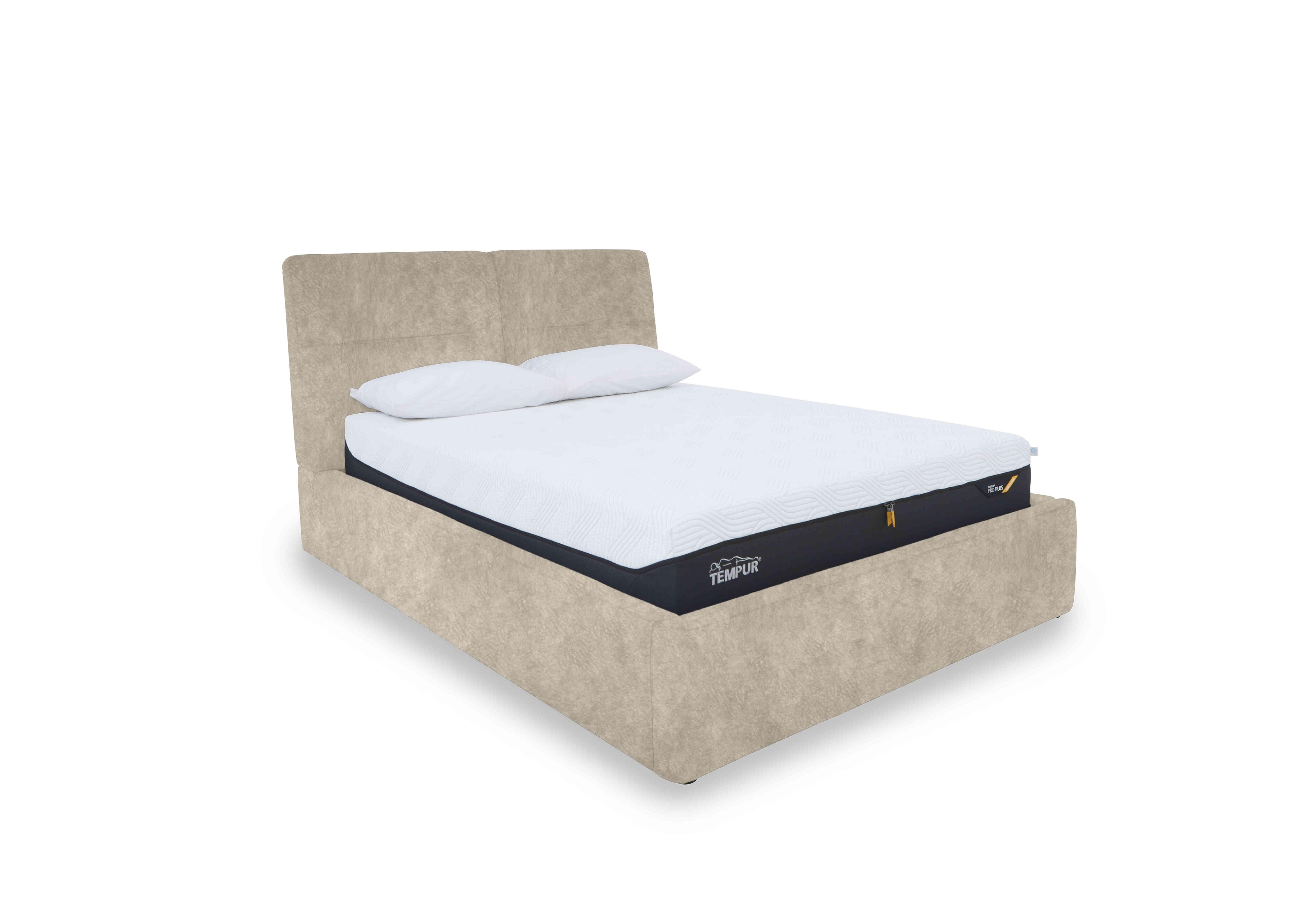 Stark Fabric Manual Ottoman Bed Frame in Bfa-Bnn-R26 Cream on Furniture Village