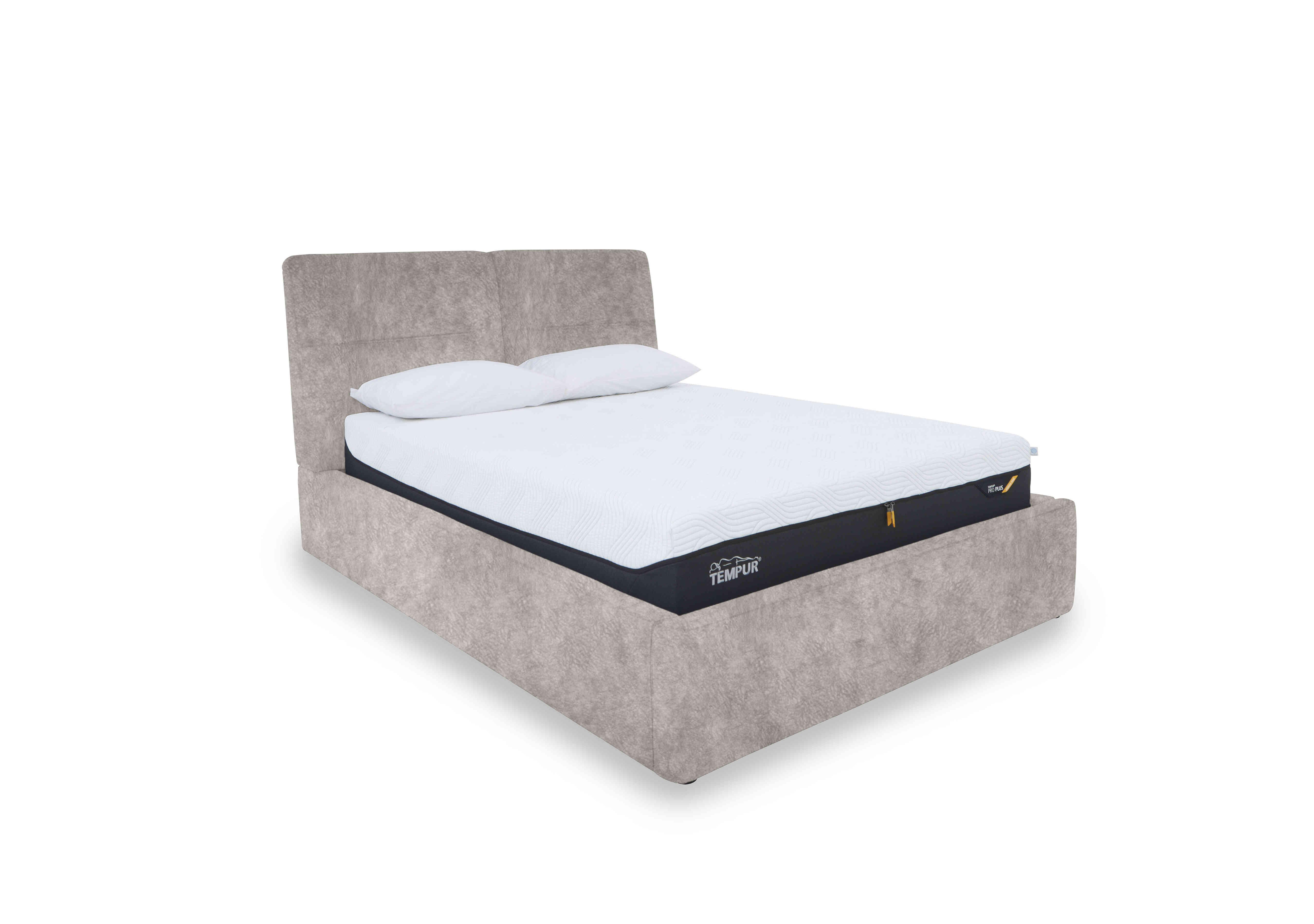 Stark Fabric Manual Ottoman Bed Frame in Bfa-Bnn-R28 Grey on Furniture Village