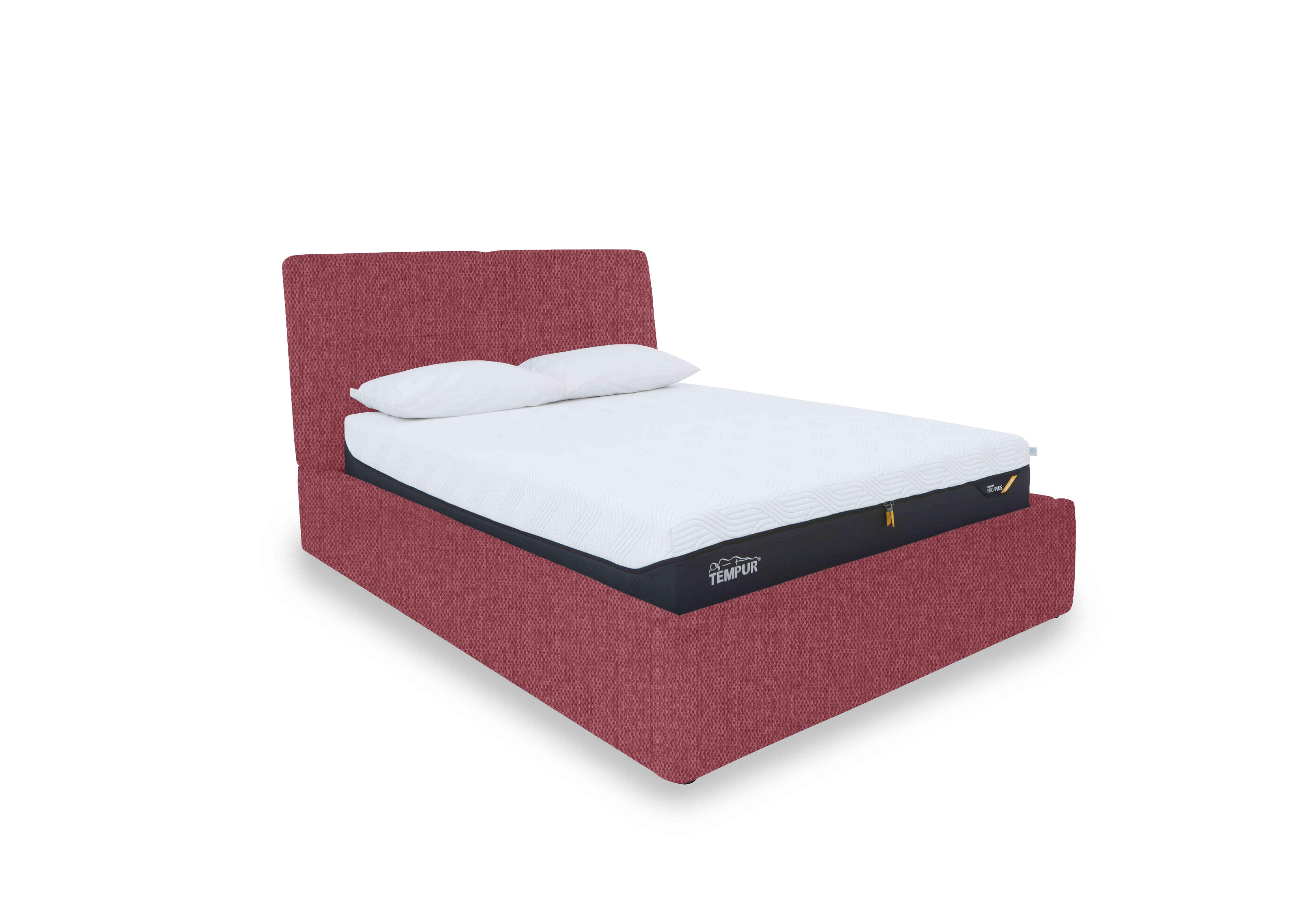 Stark Fabric Manual Ottoman Bed Frame in Fab-Blt-R29 Red on Furniture Village