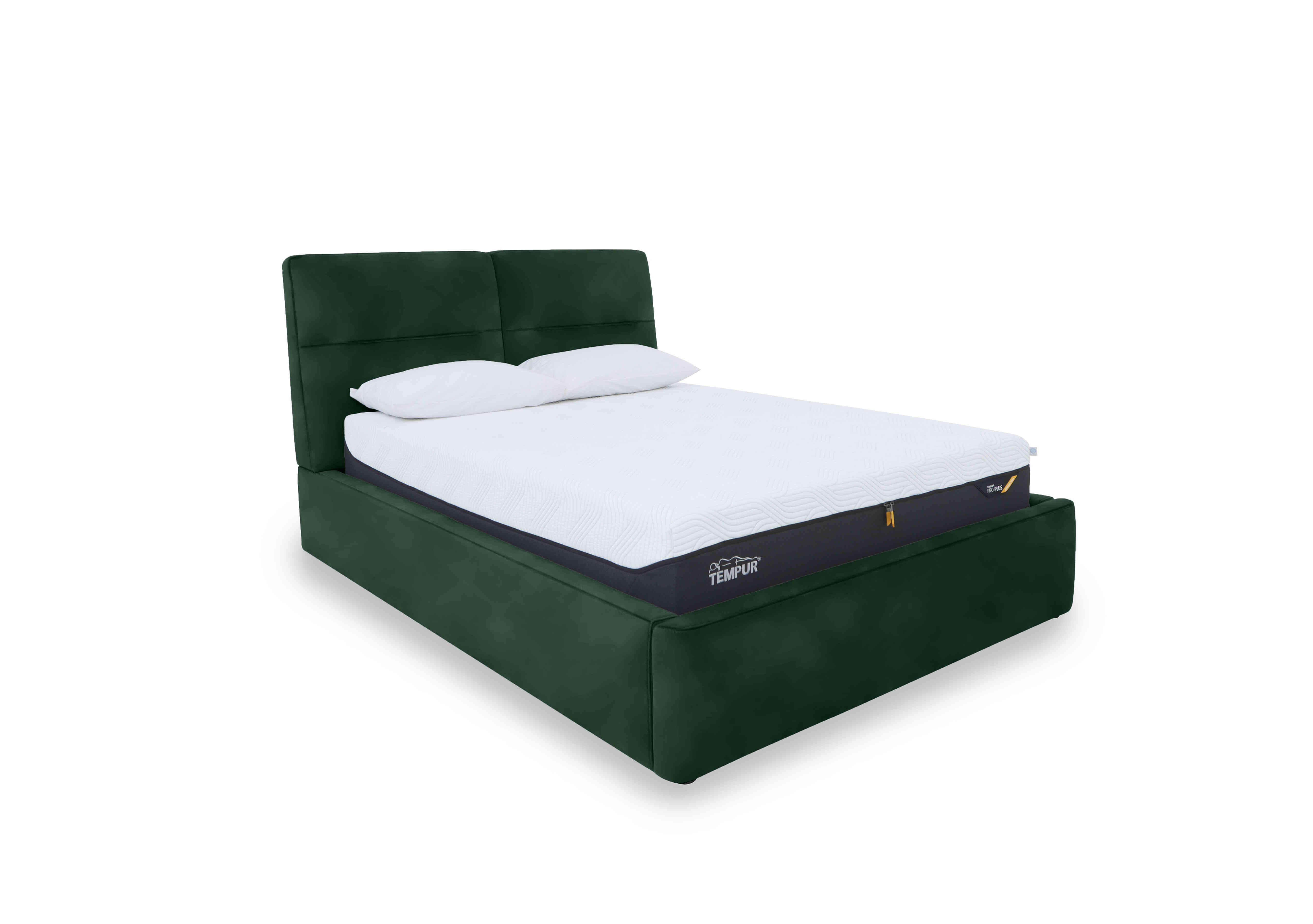 Stark Fabric Manual Ottoman Bed Frame in Fab-Meg-R37 Emerald Green on Furniture Village