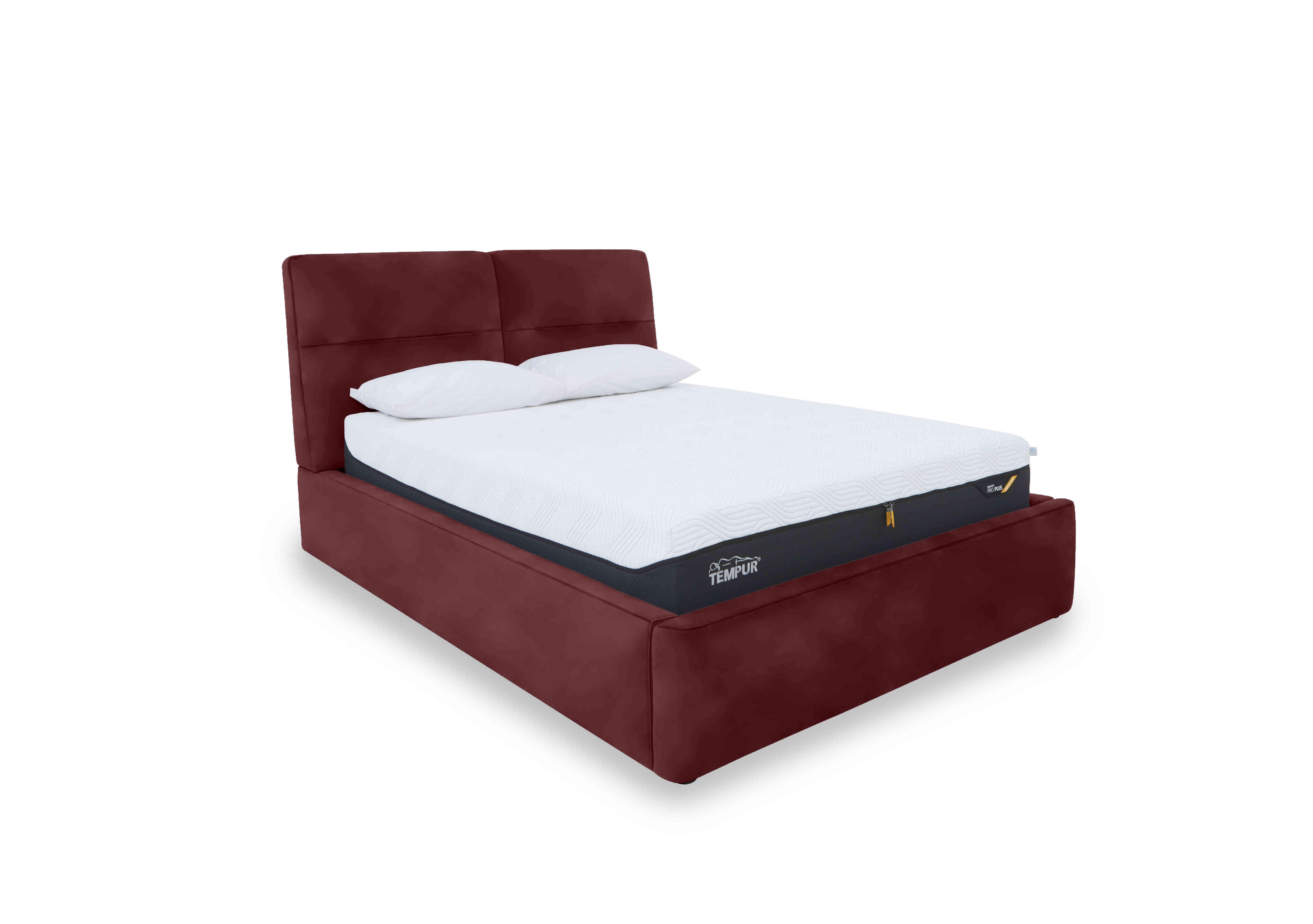 Stark Fabric Manual Ottoman Bed Frame in Fab-Meg-R65 Burgundy on Furniture Village