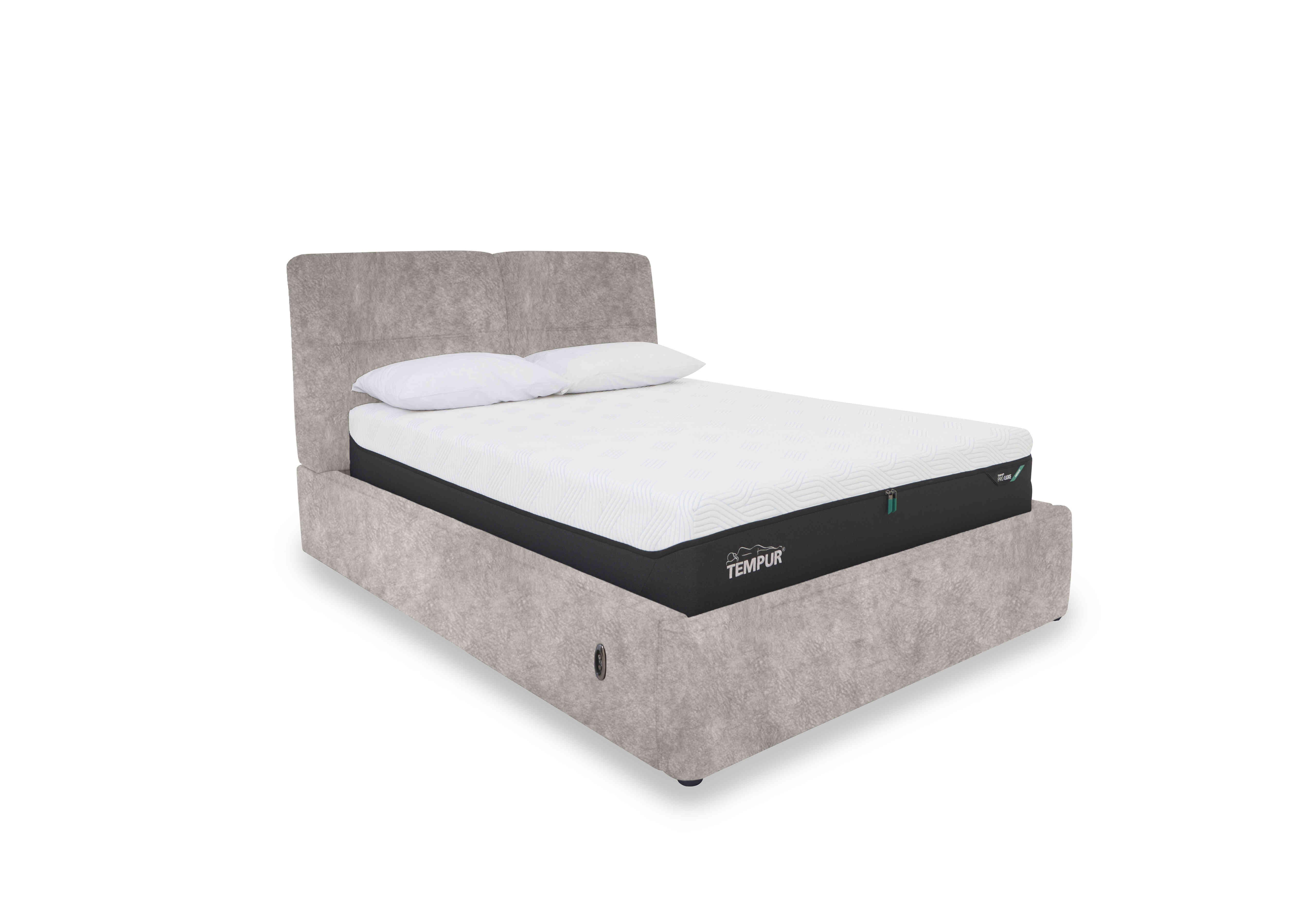 Stark Fabric Electric Ottoman Bed Frame in Bfa-Bnn-R28 Grey on Furniture Village