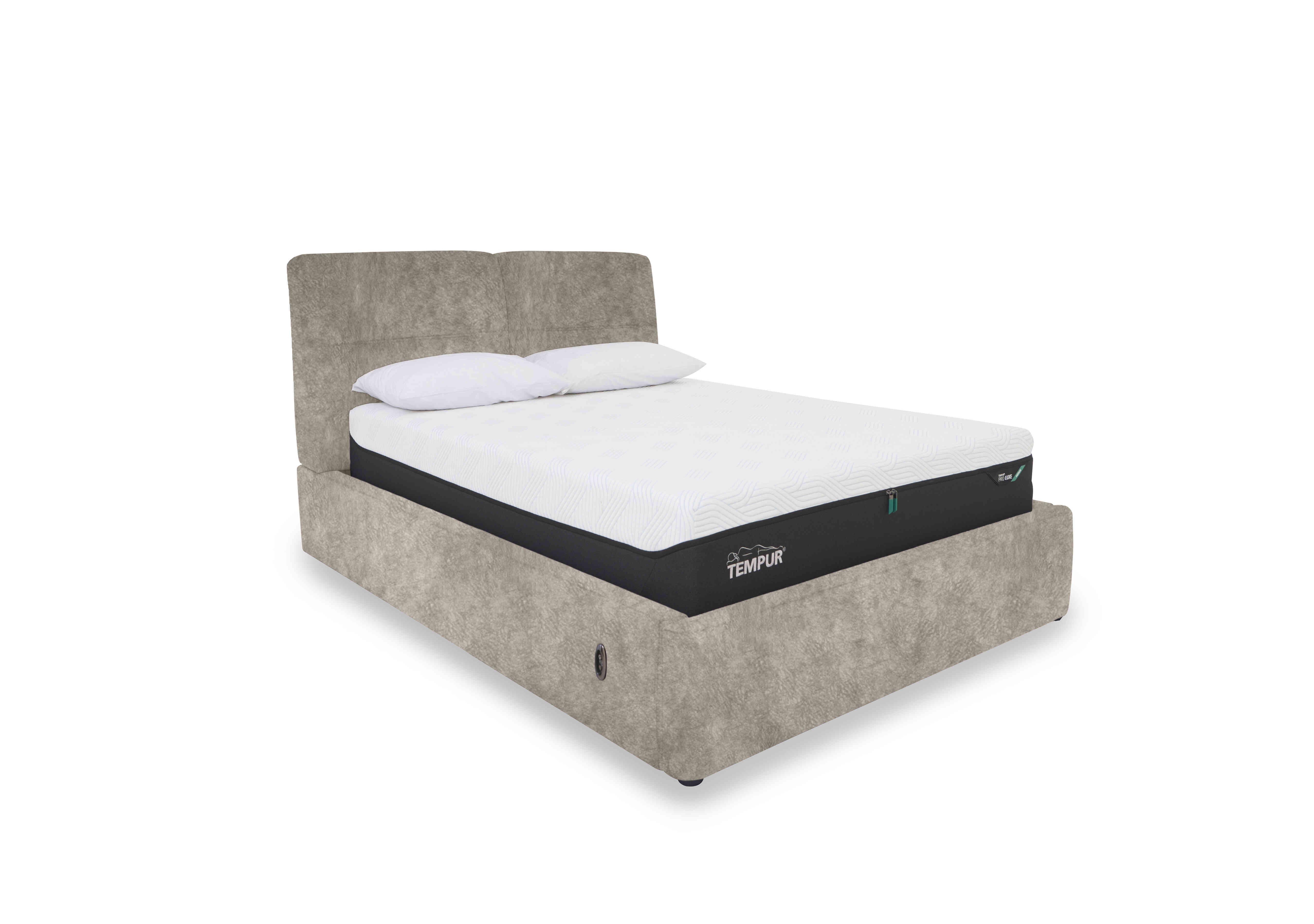 Stark Fabric Electric Ottoman Bed Frame in Bfa-Bnn-R29 Mink on Furniture Village