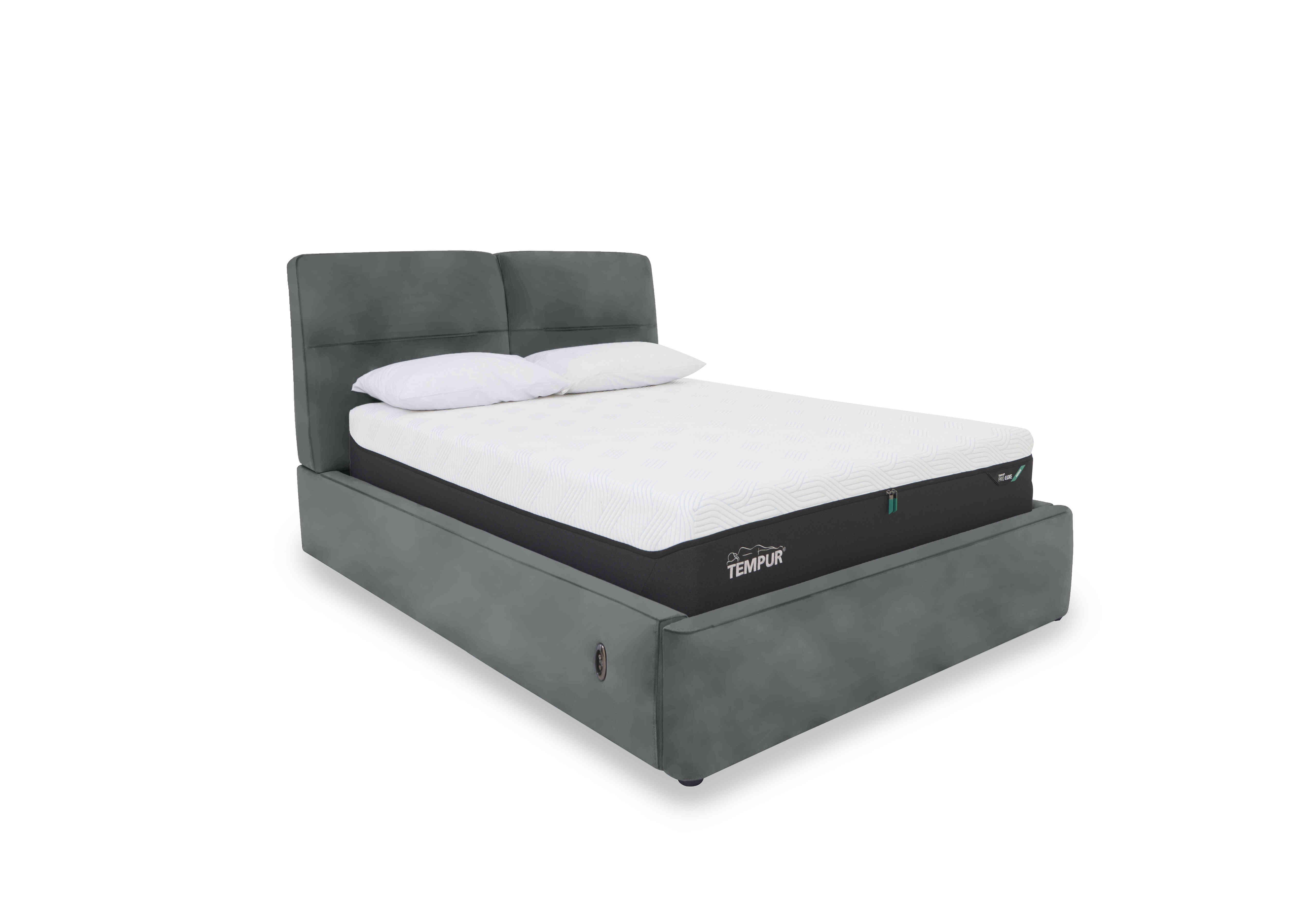 Stark Fabric Electric Ottoman Bed Frame in Fab-Meg-R20 Pewter on Furniture Village