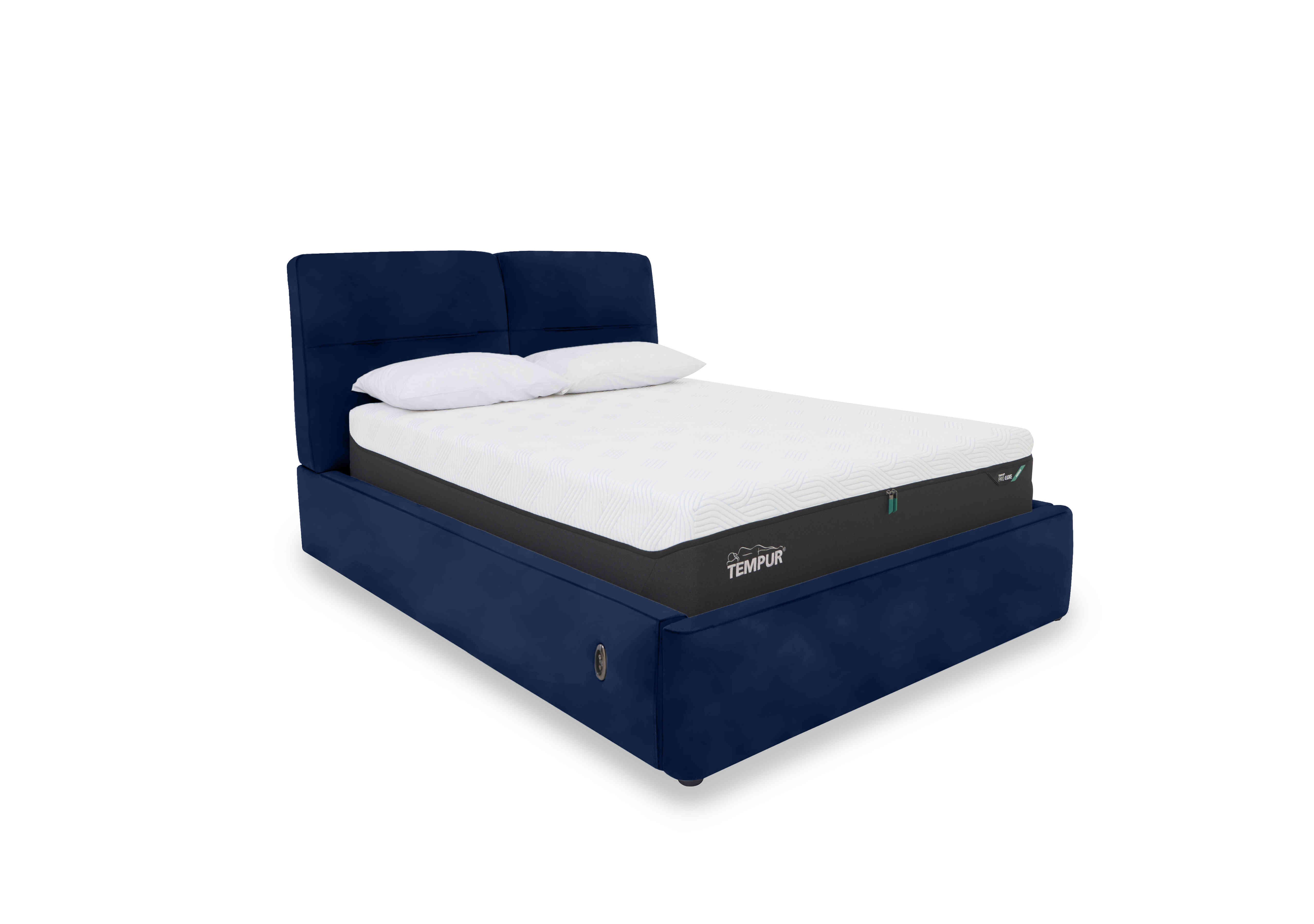 Stark Fabric Electric Ottoman Bed Frame in Fab-Meg-R28 Navy on Furniture Village
