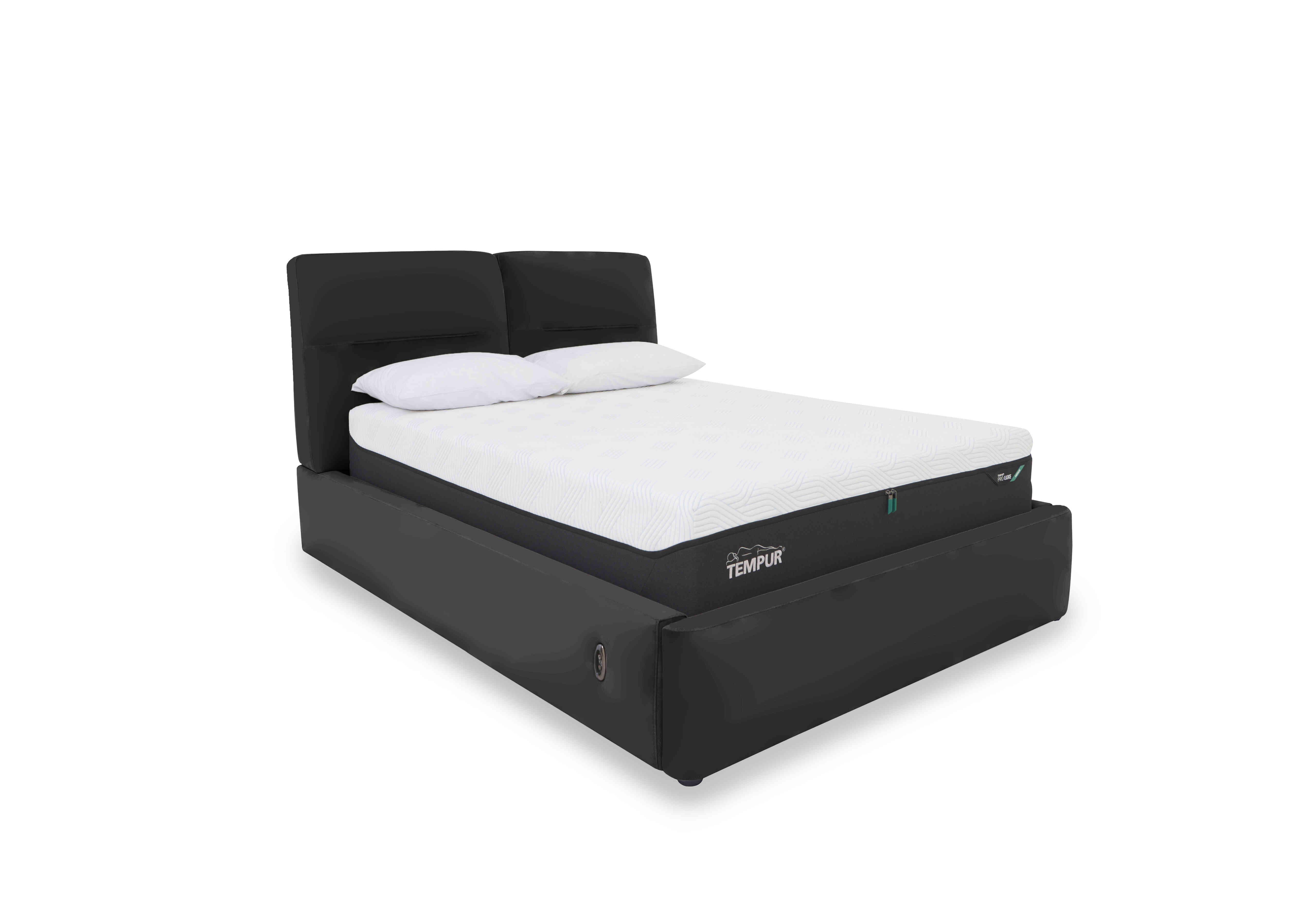 Stark Leather Electric Ottoman Bed Frame in Bv-3500 Classic Black on Furniture Village