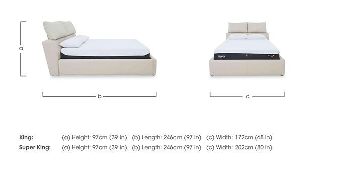 Tyrell Leather Manual Ottoman Bed Frame in  on Furniture Village