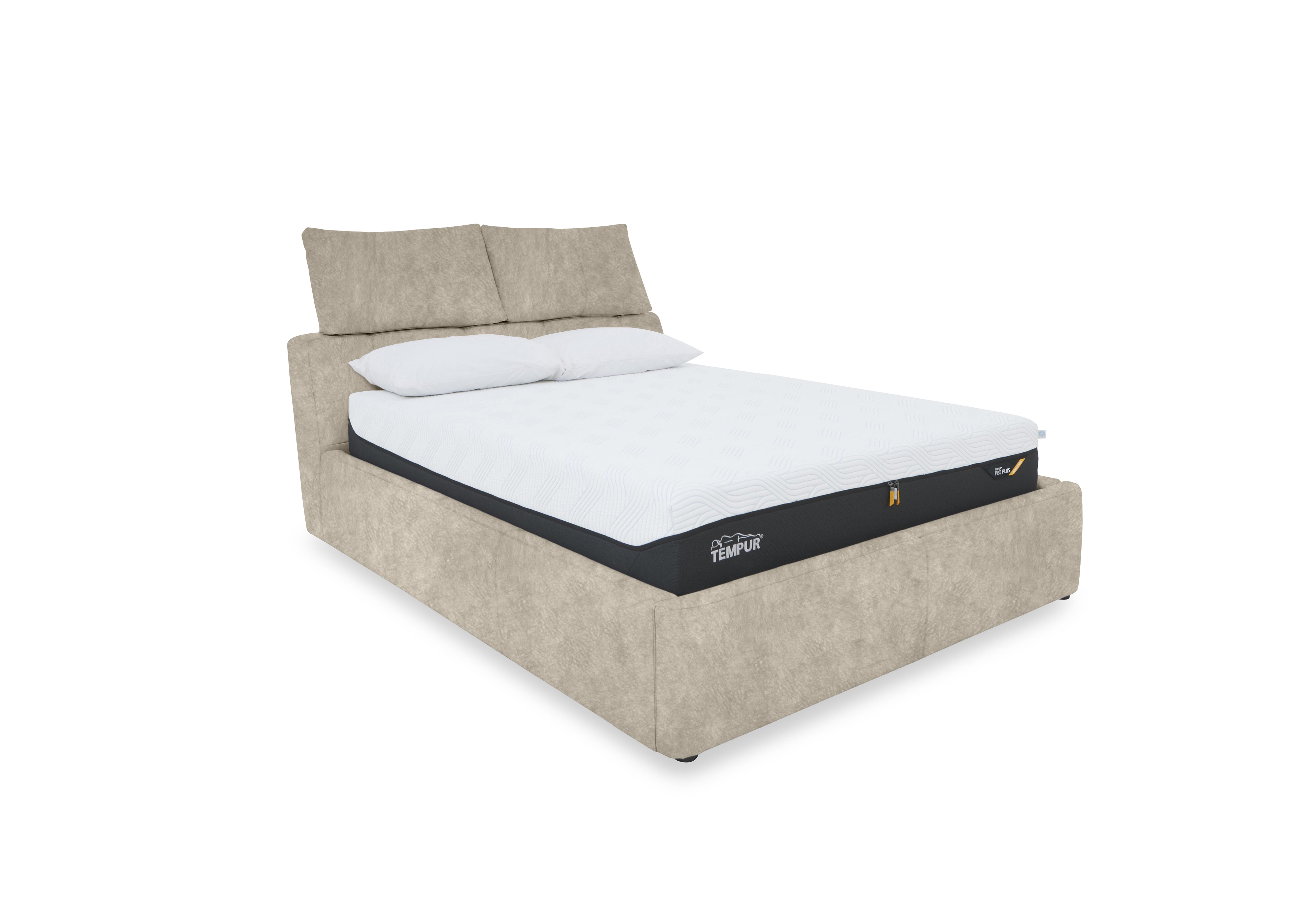 Tyrell Fabric Manual Ottoman Bed Frame in Bfa-Bnn-R26 Cream on Furniture Village