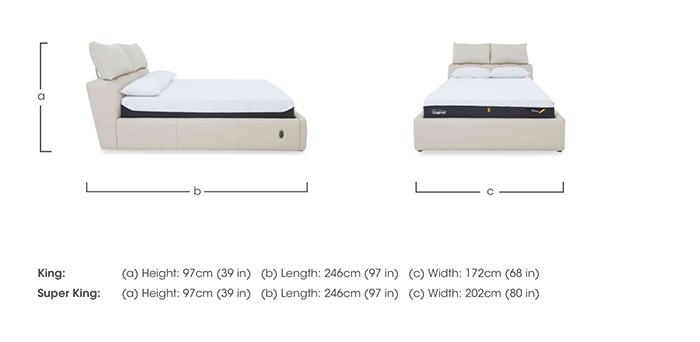 Tyrell Leather Electric Ottoman Bed Frame in  on Furniture Village