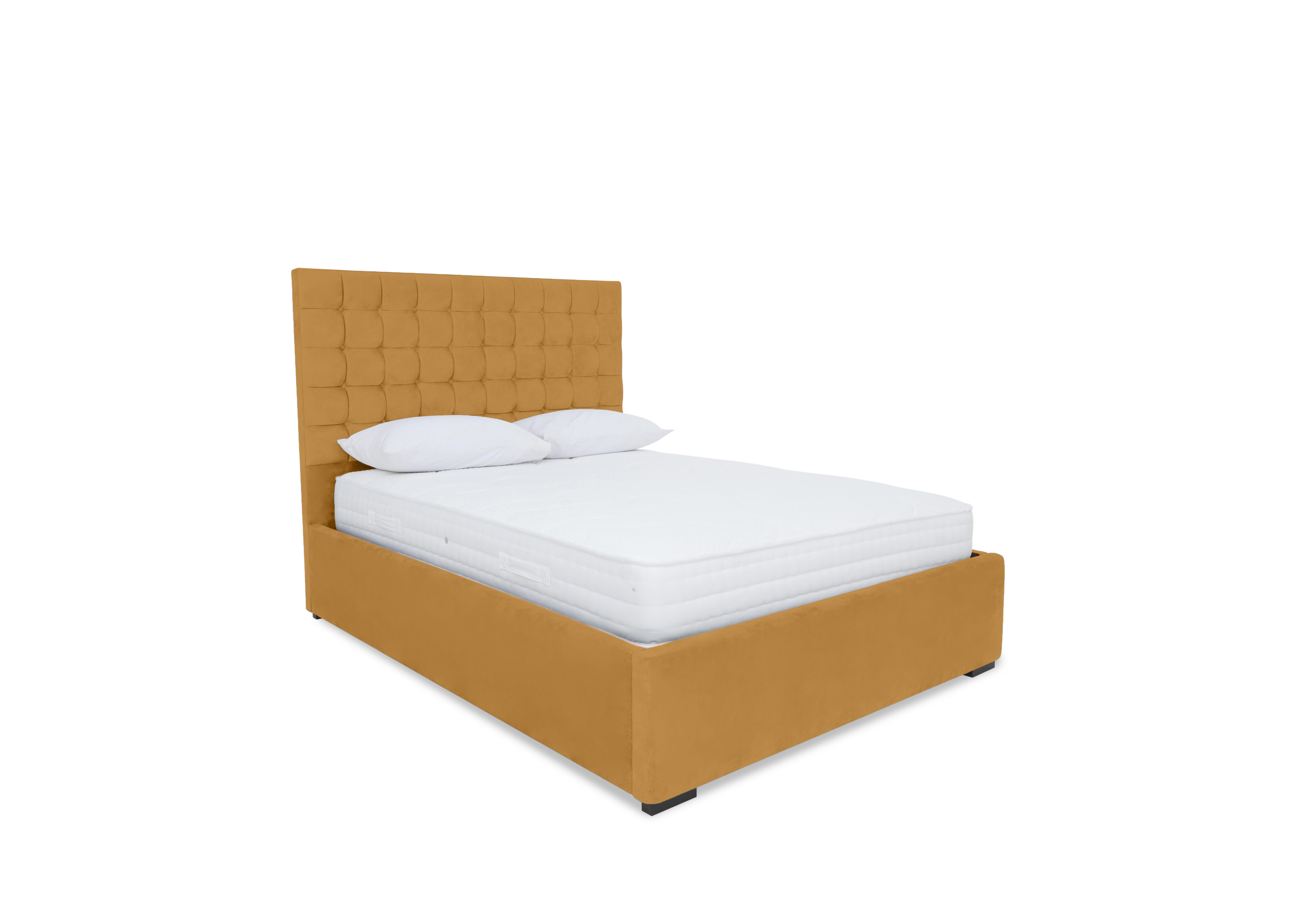 Dice Electric Ottoman Bed Frame in Plush Corn on Furniture Village