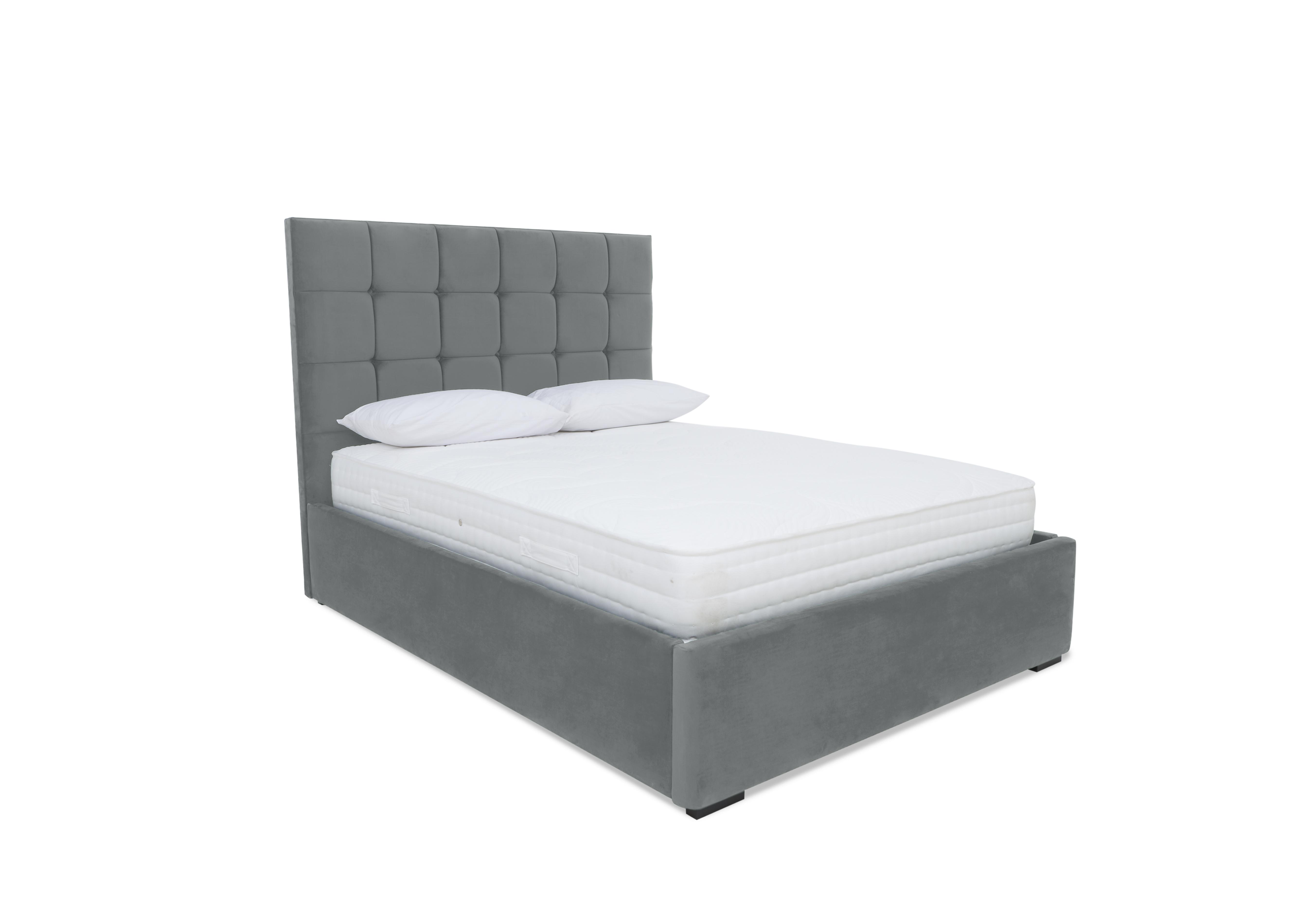 Milne Electric Ottoman Bed Frame in Plush Arctic Grey on Furniture Village
