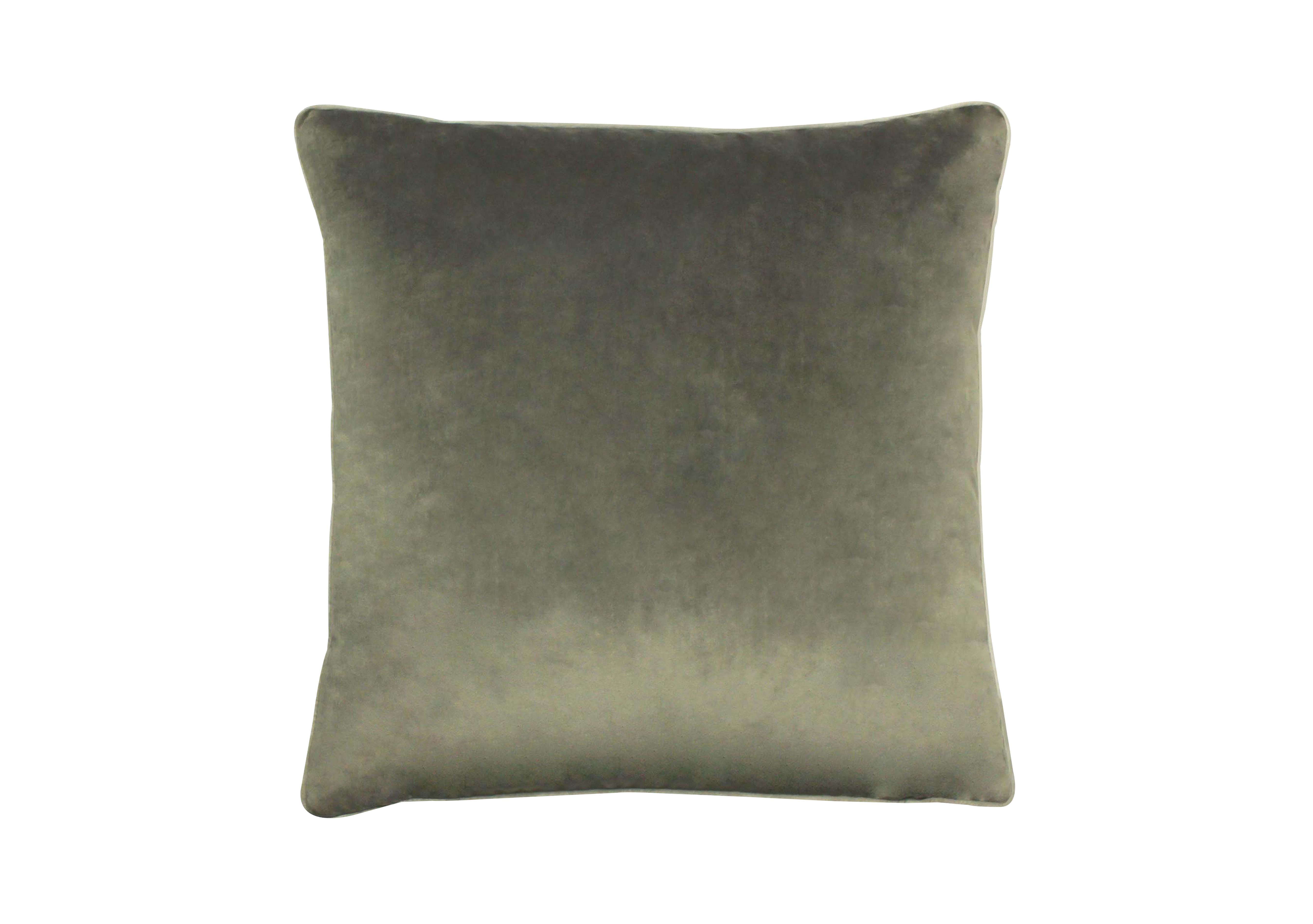 Madison Feather Cushion in Charcoal/Dove on Furniture Village