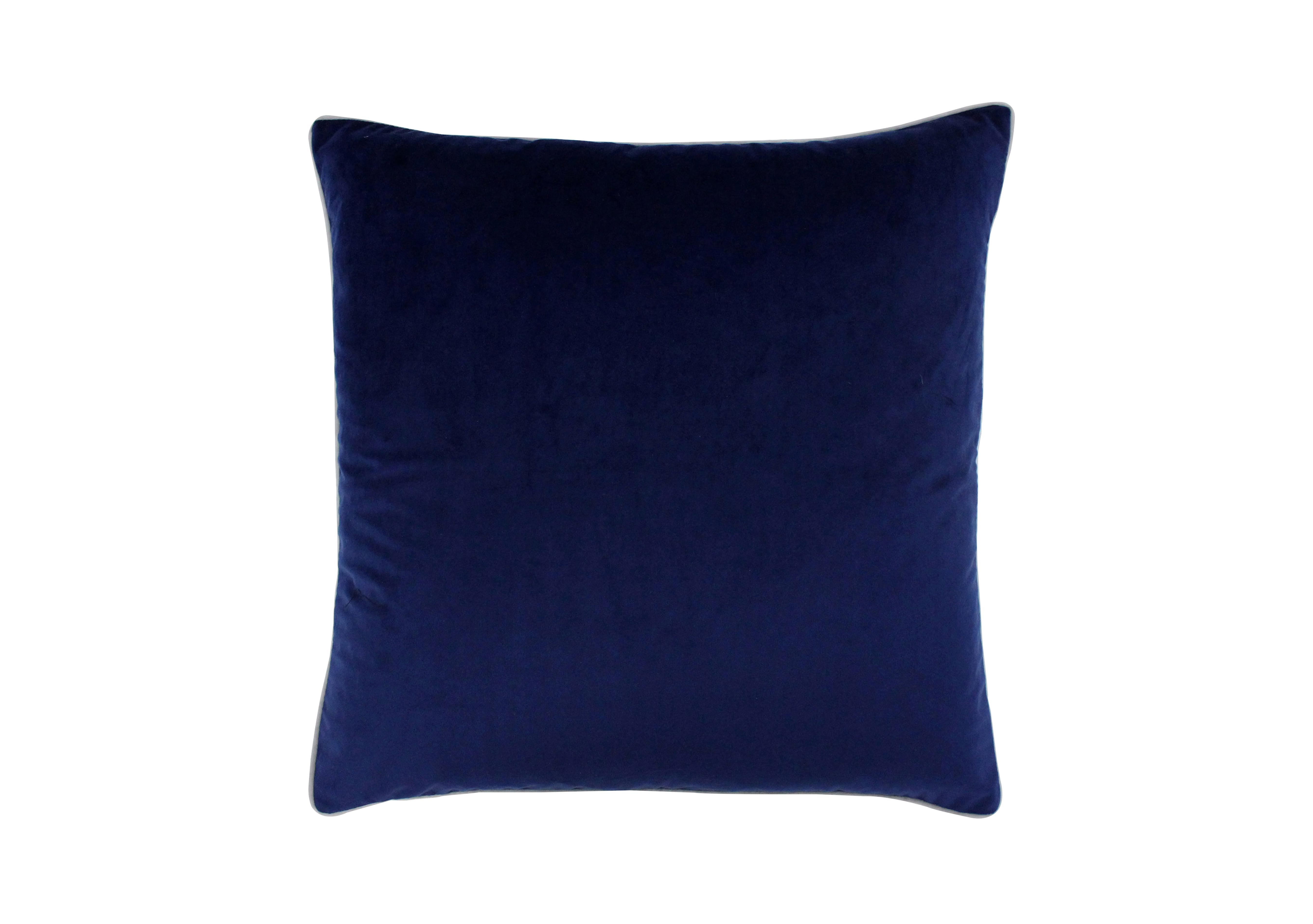 Madison Feather Cushion in Navy on Furniture Village