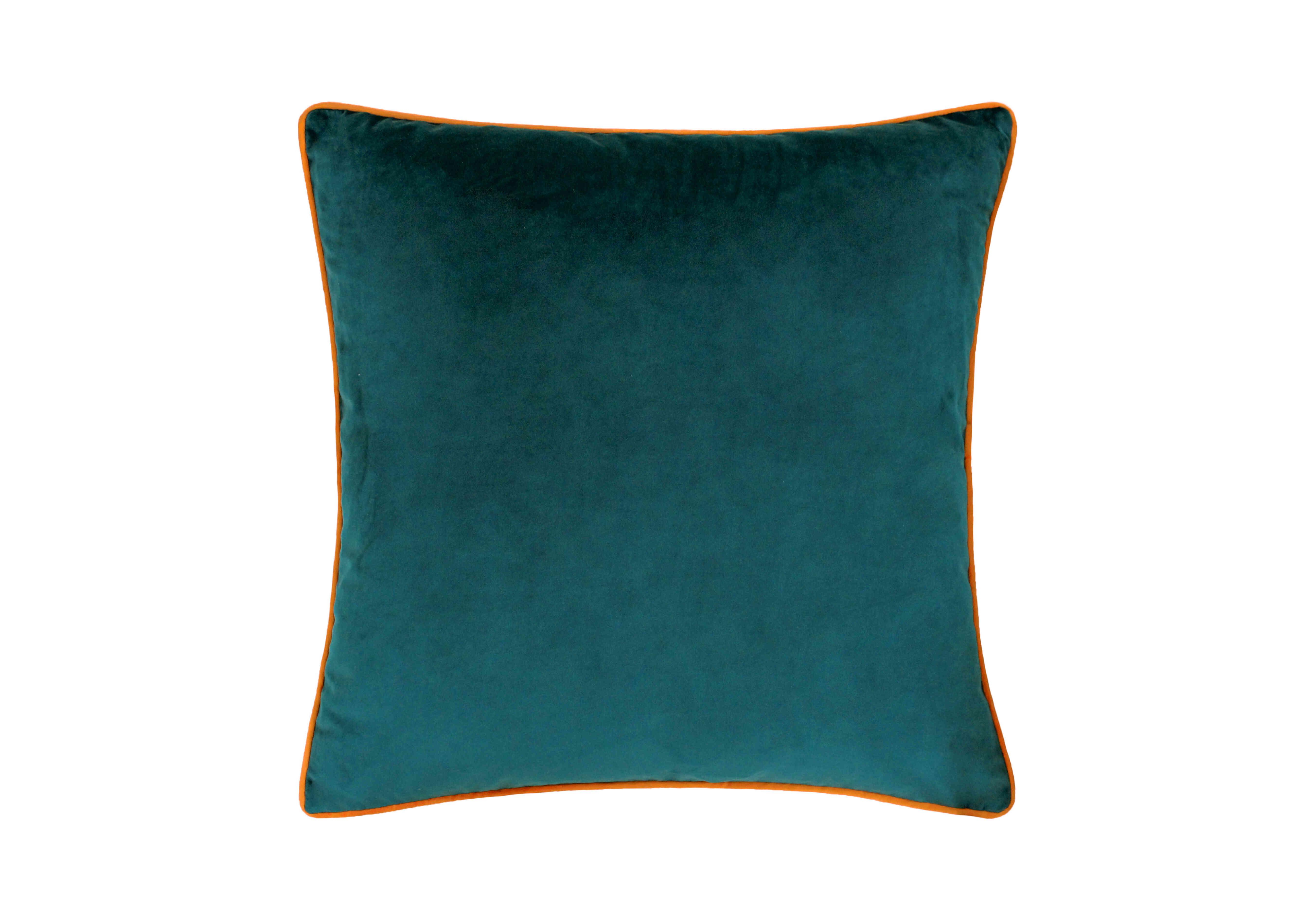 Madison Feather Cushion in Teal Tiger on Furniture Village