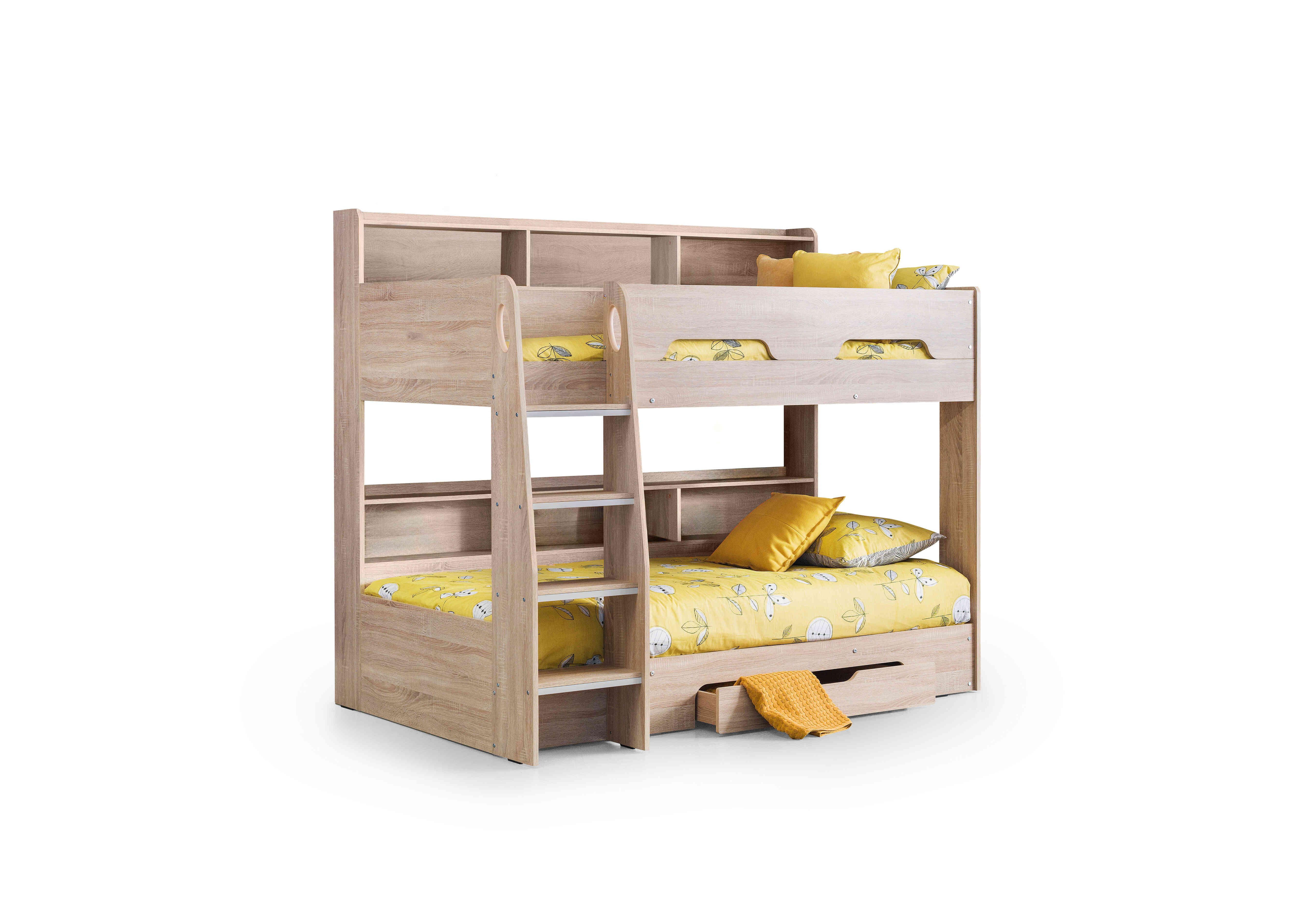 Bjorn Bunk Bed with Storage in Sonoma Oak on Furniture Village