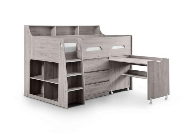 Bjorn Mid Sleeper with Desk and Storage