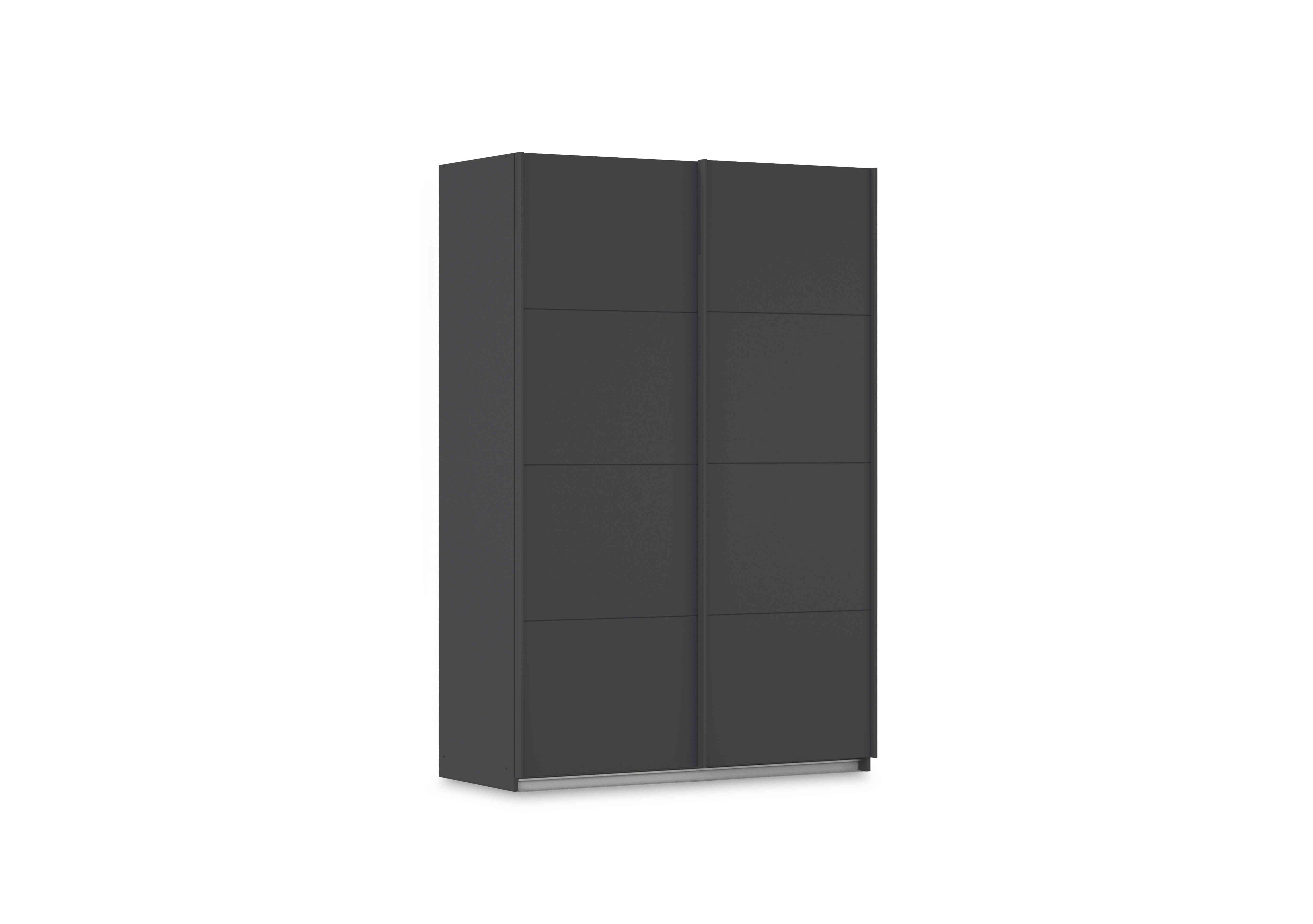 Leon 136cm 2 Door Sliding Decor Wardrobe in Met Grey Ag351 Met Gry Decor on Furniture Village
