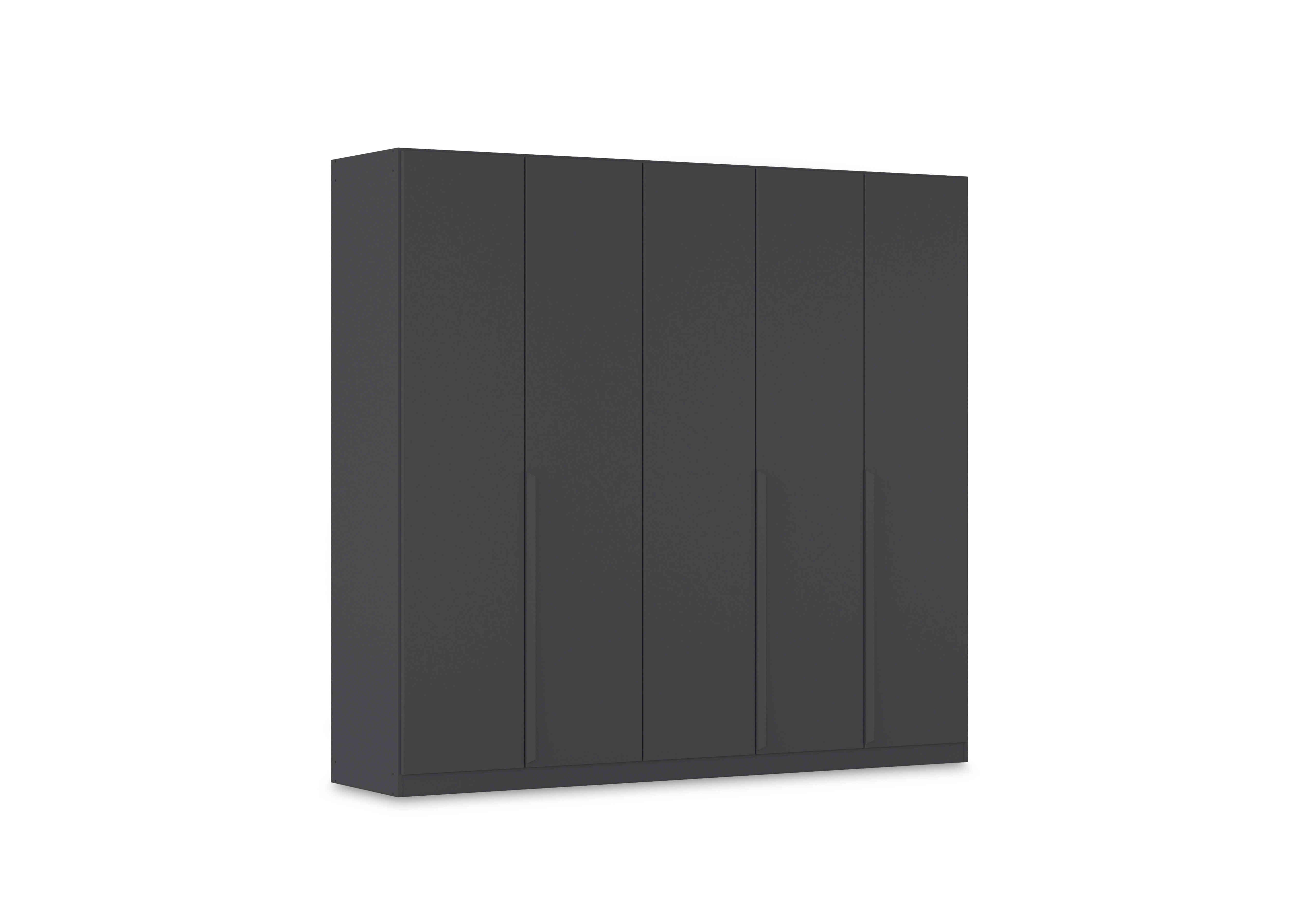 Leon 226cm 5 Door Hinged Decor Wardrobe in Met Grey A782b Met Grey Decor on Furniture Village