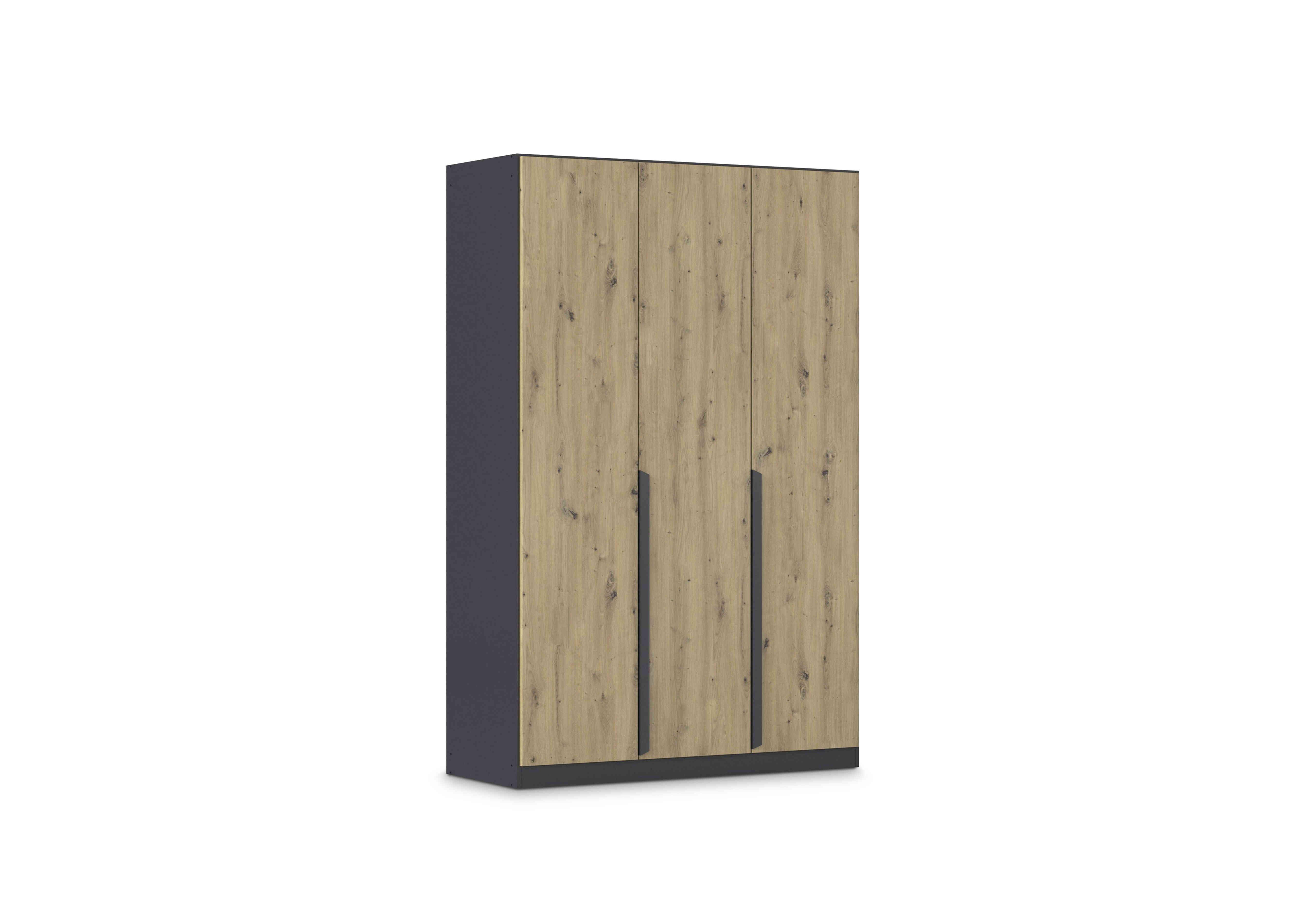 Leon 136cm 3 Door Hinged Decor Wardrobe in Ag730 Artisan Oak on Furniture Village
