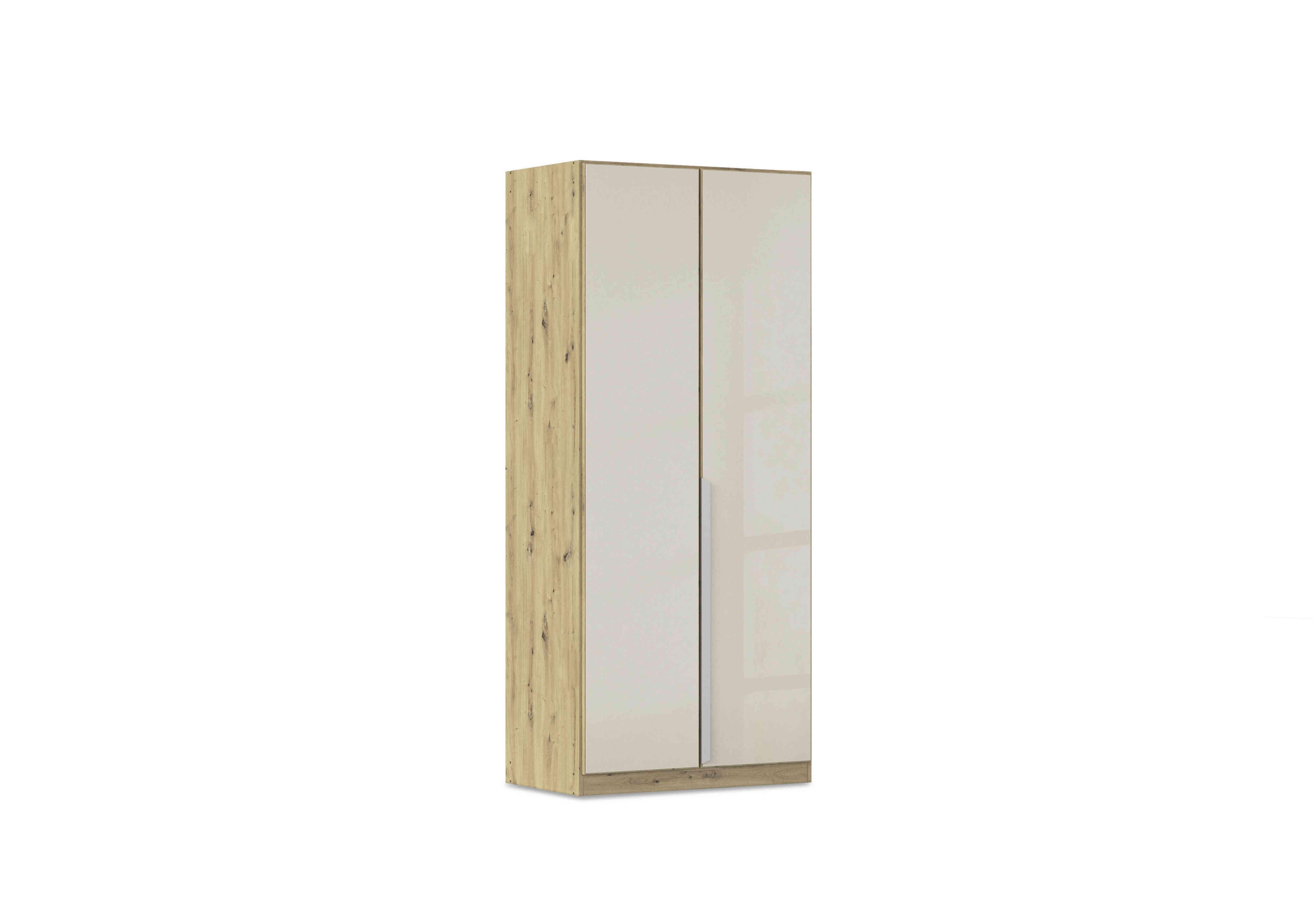 Freja 91cm 2 Door Hinged Glass Wardrobe in Ag732 Champagne Glass on Furniture Village