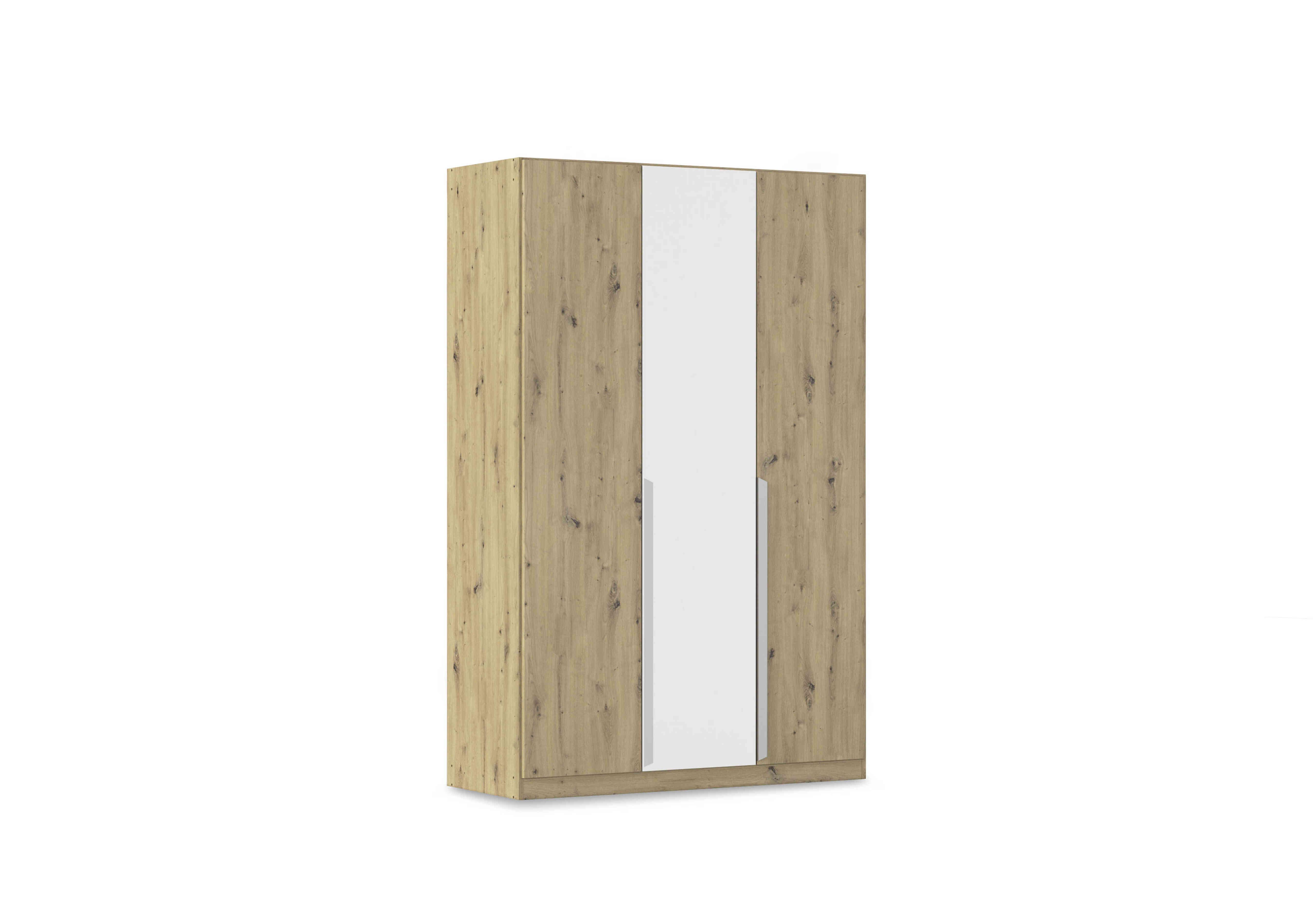 Freja 136cm 3 Door Hinged Two Toned Wardrobe in Ag743 Artisan Oak/Alpine White on Furniture Village