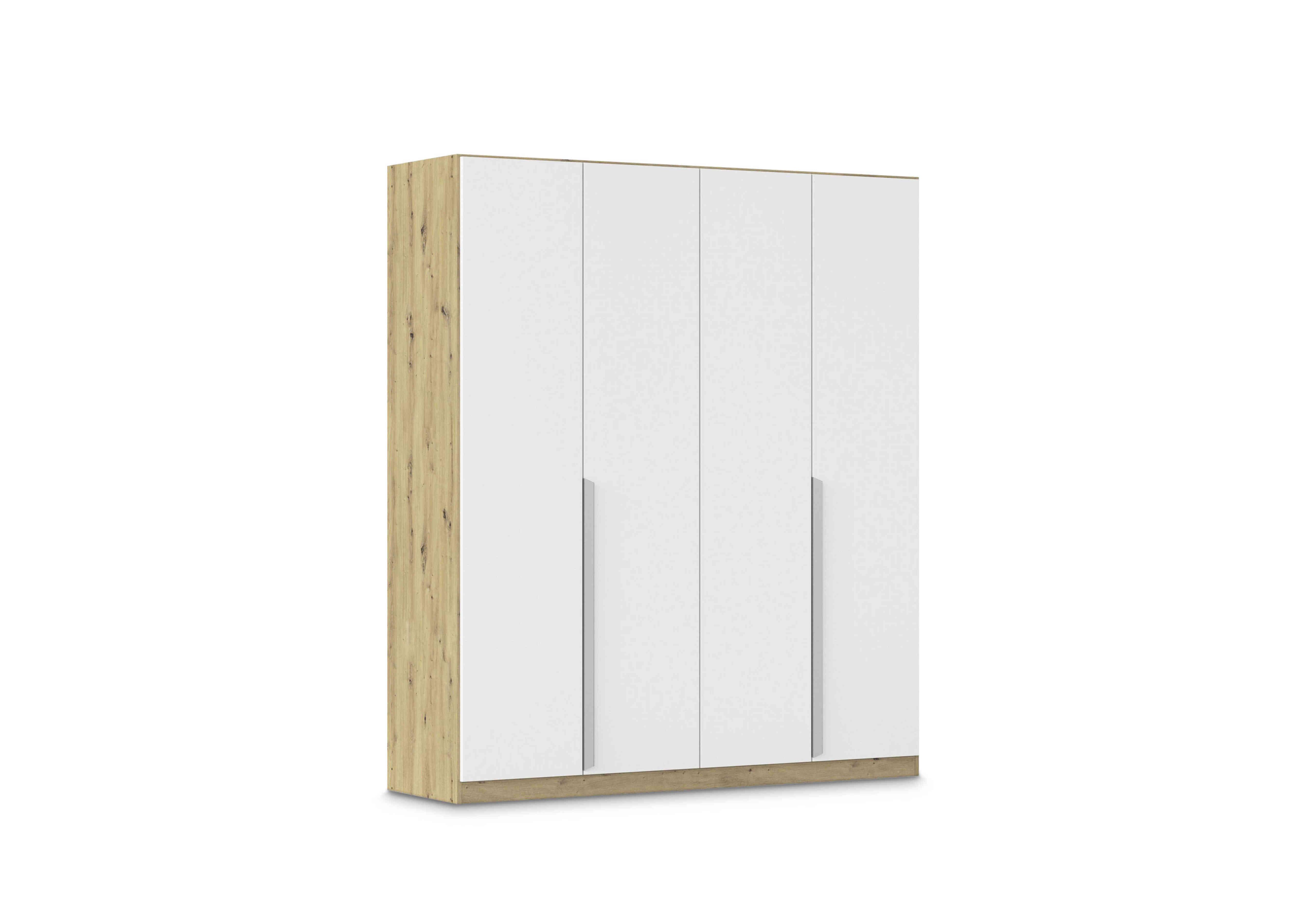 Freja 181cm 4 Door Hinged Decor Wardrobe in Ag742 Alpine White on Furniture Village