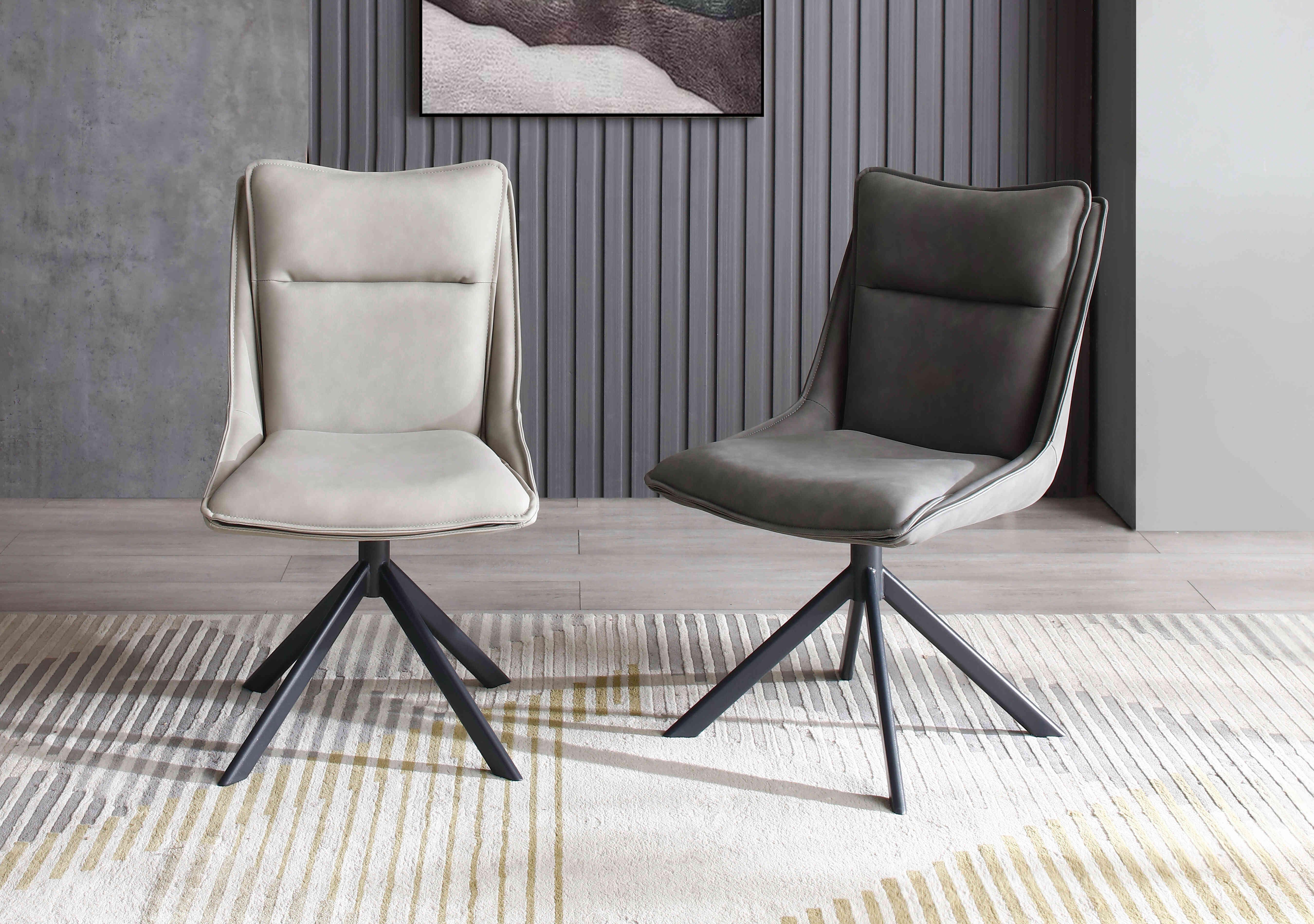 Catalina Set of 6 Swivel Dining Chairs in  on Furniture Village