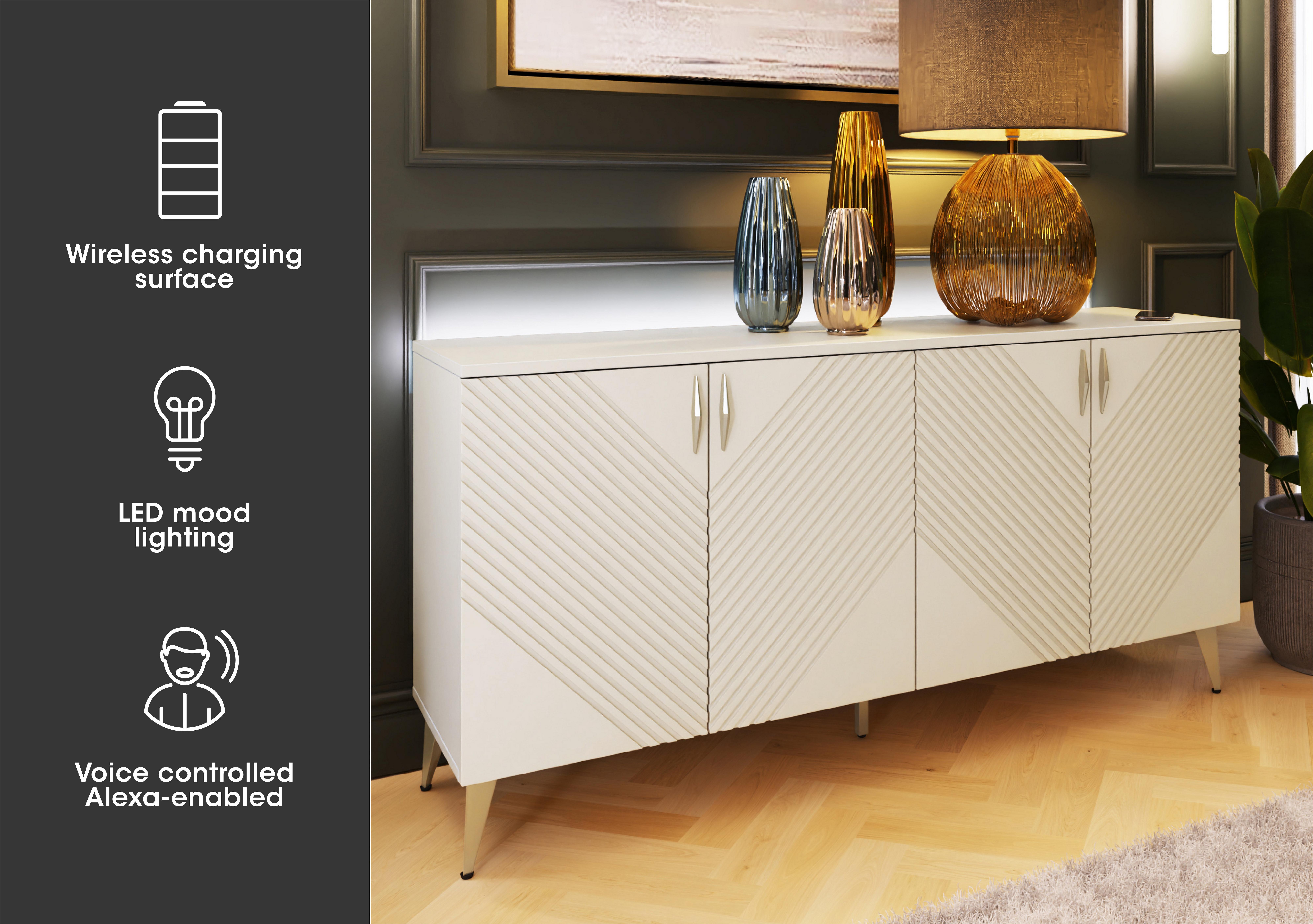 Eden SMART 4 Door Sideboard in  on Furniture Village