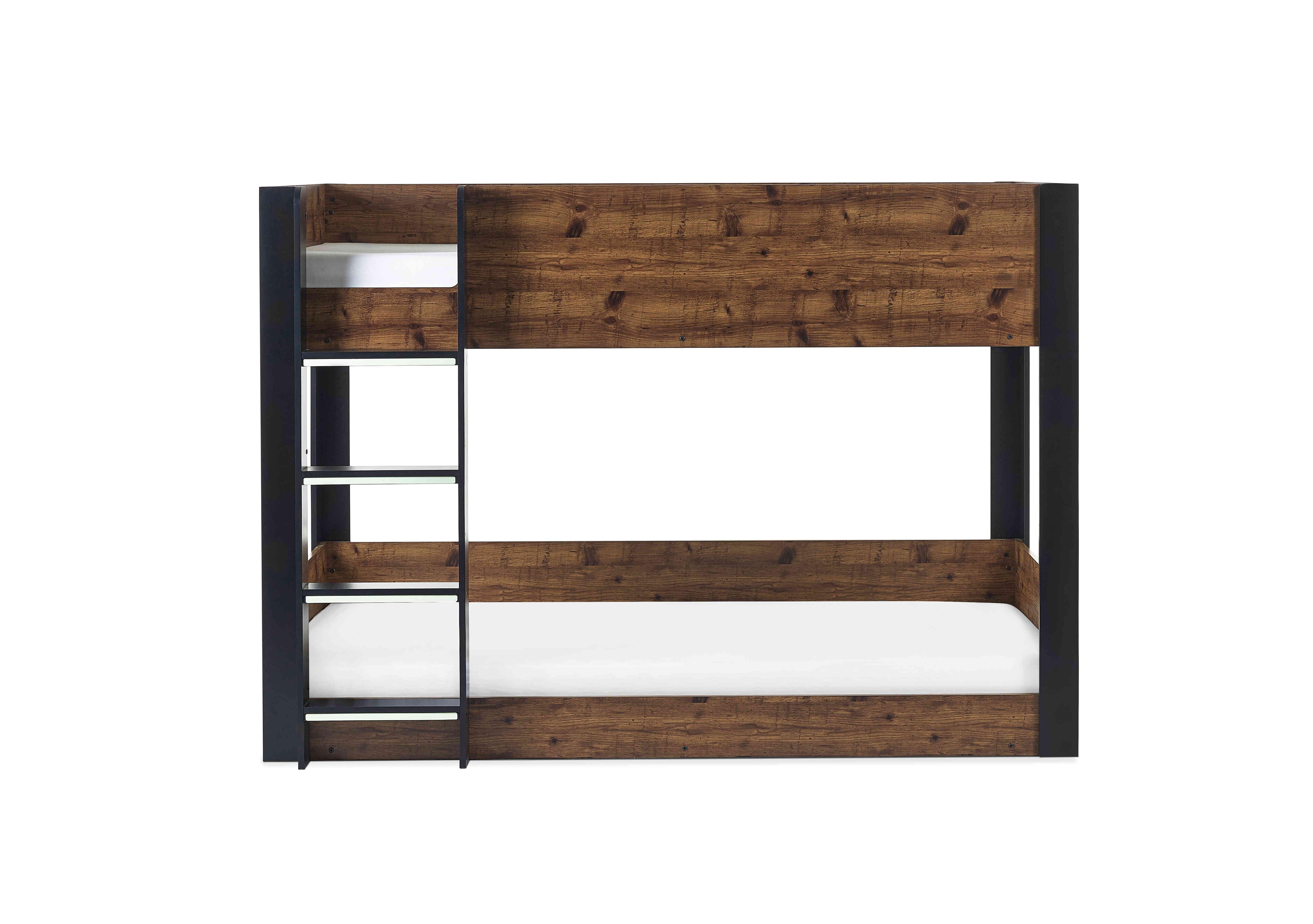 Annika Bunk Bed in Rustic And Black on Furniture Village