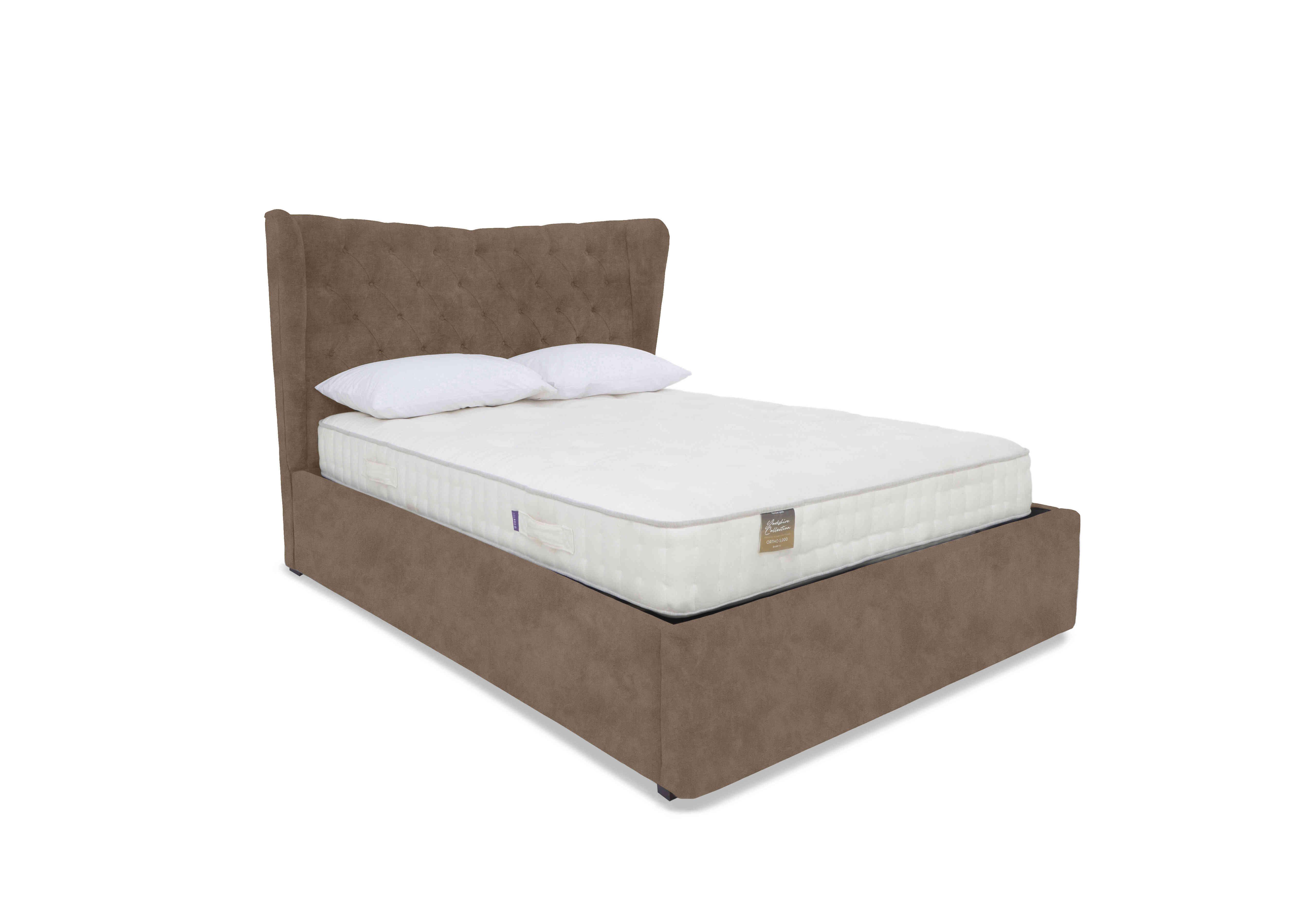 Bauer Electric Ottoman Bed Frame in Lace Caramel on Furniture Village