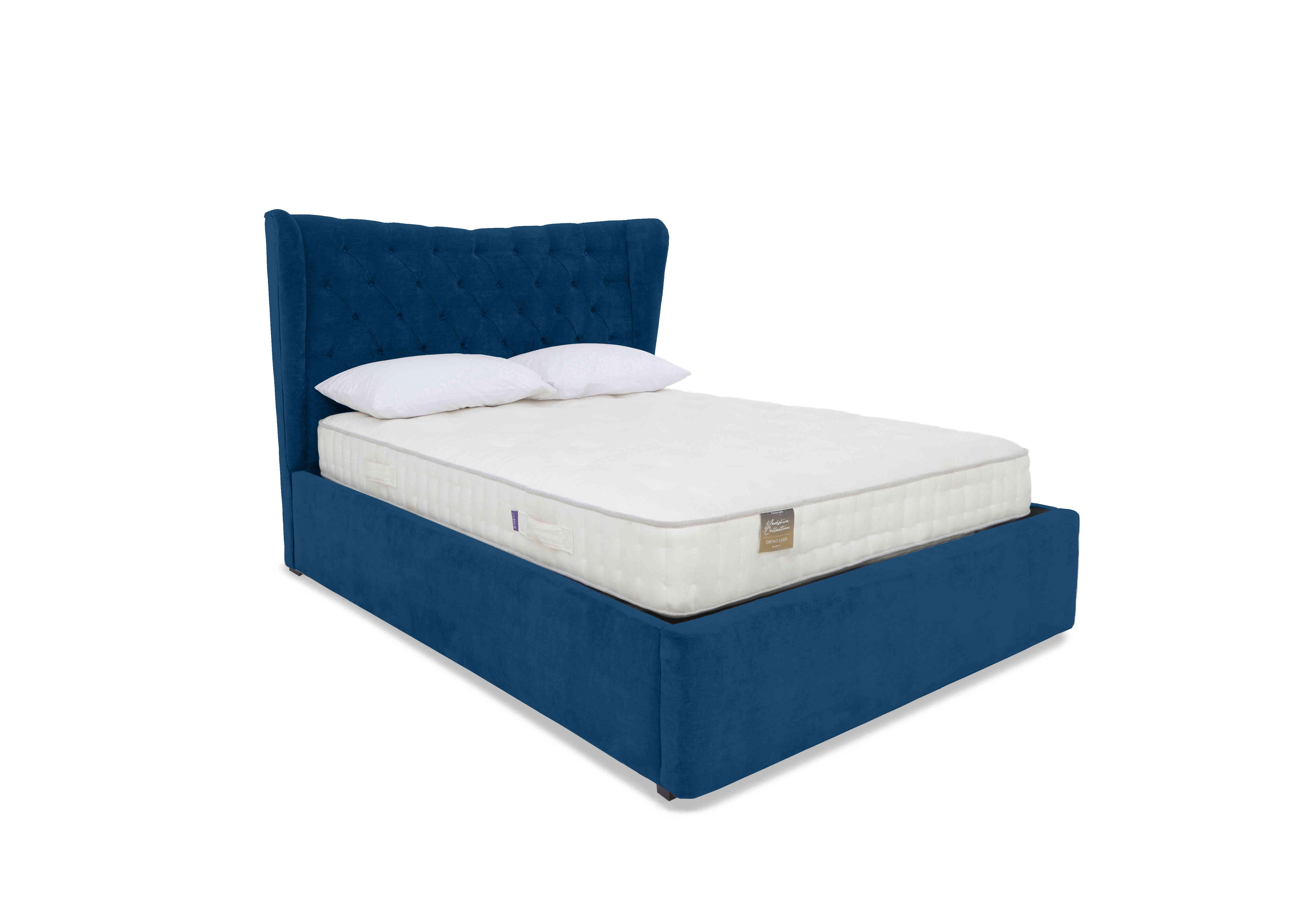 Bauer Electric Ottoman Bed Frame in Plush Pacific on Furniture Village