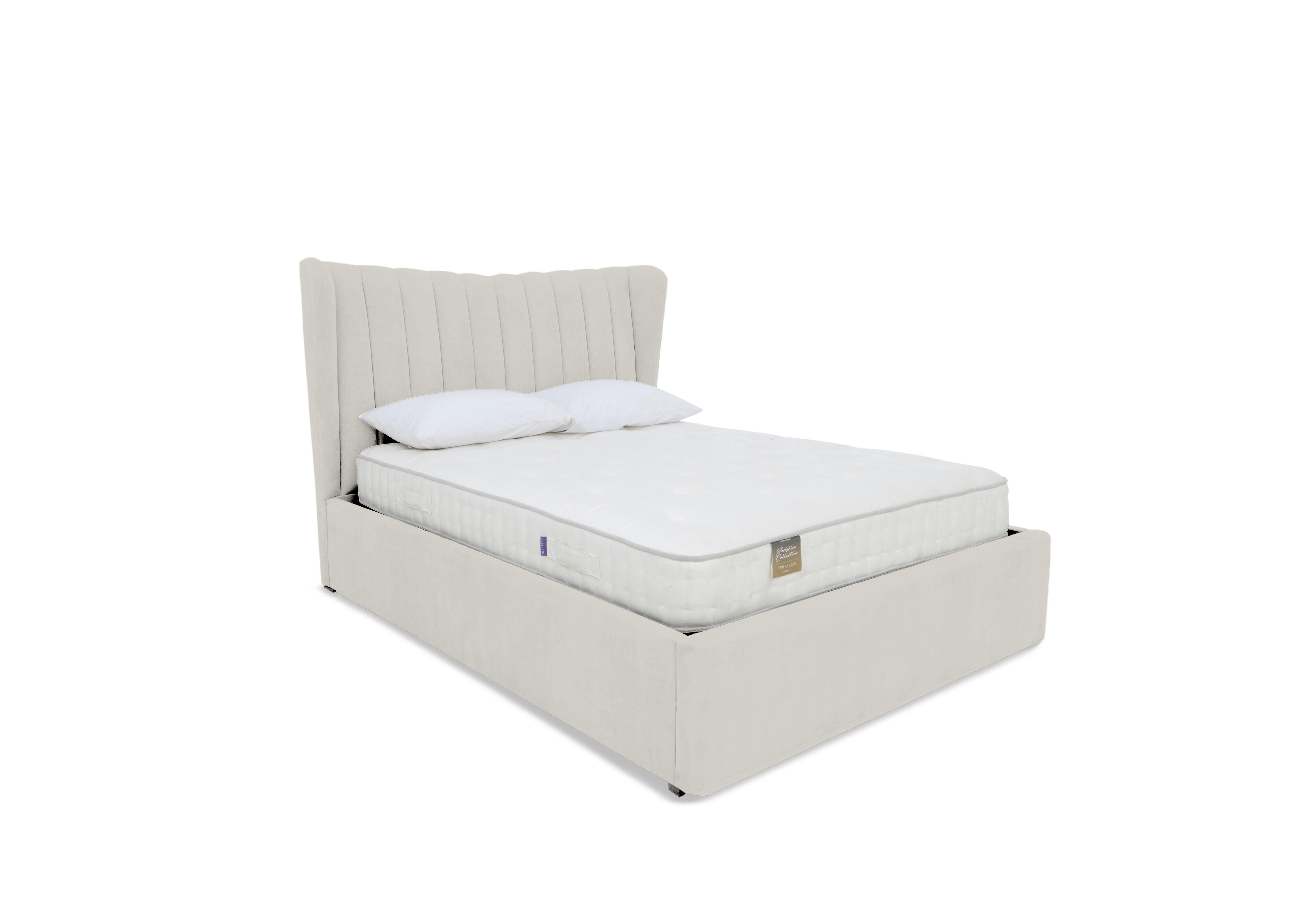 Bourne Electric Ottoman Bed Frame in Plush Ecru on Furniture Village