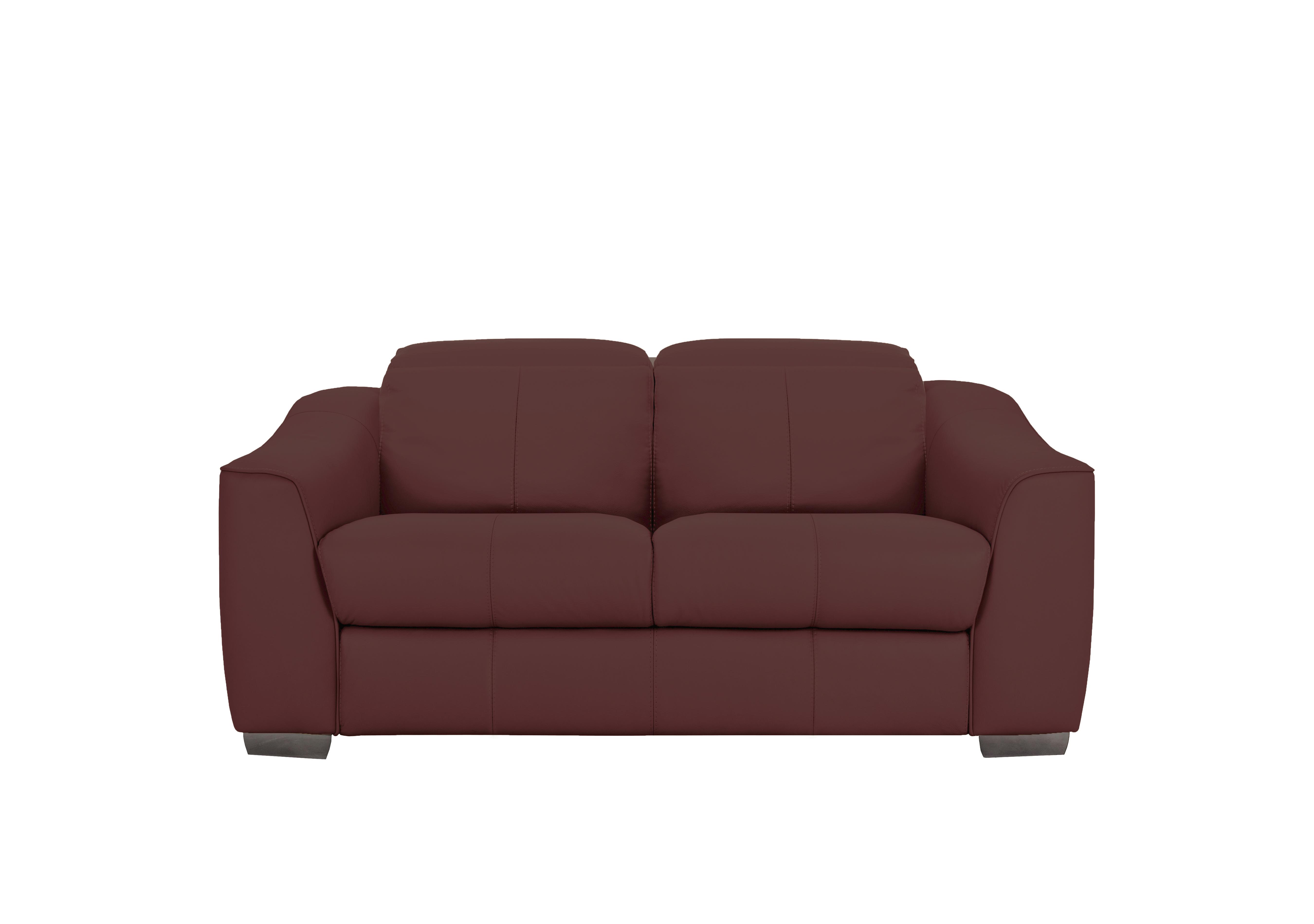 Xavier 2 Seater Leather Sofa in Bv-035c Deep Red on Furniture Village