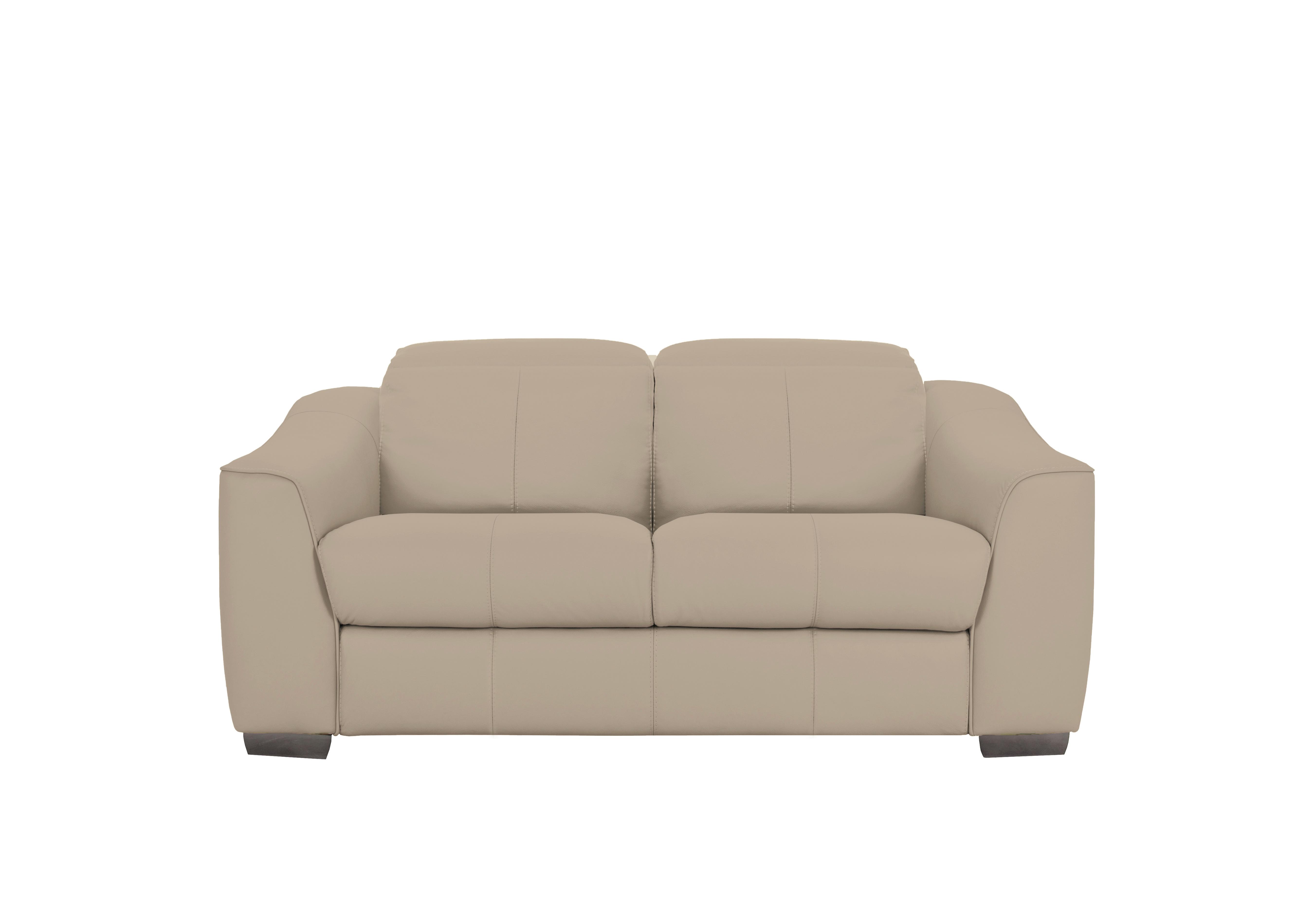 Xavier 2 Seater Leather Sofa in Bv-039c Pebble on Furniture Village