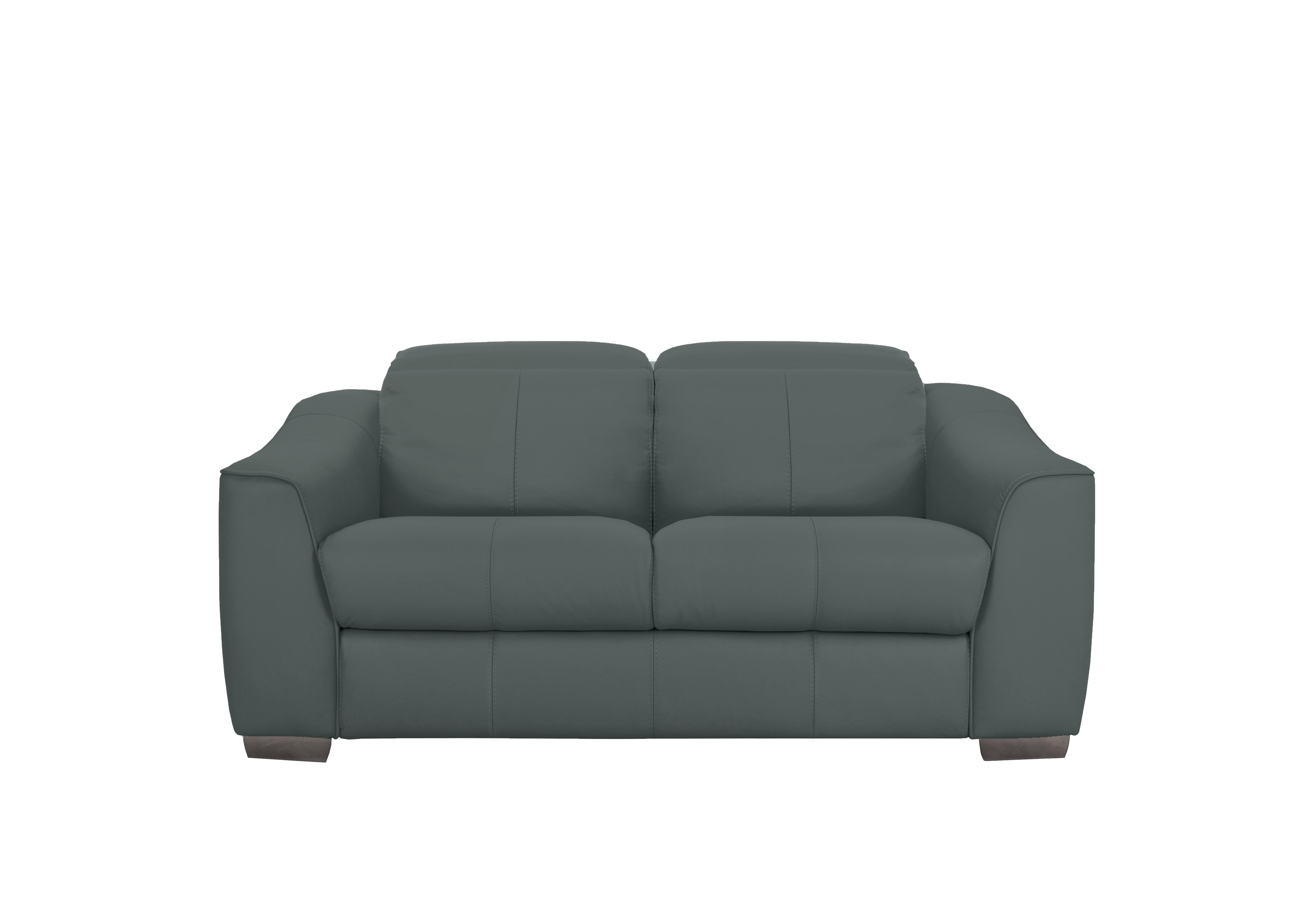 Xavier 2 Seater Leather Sofa in Bv-301e Lake Green on Furniture Village