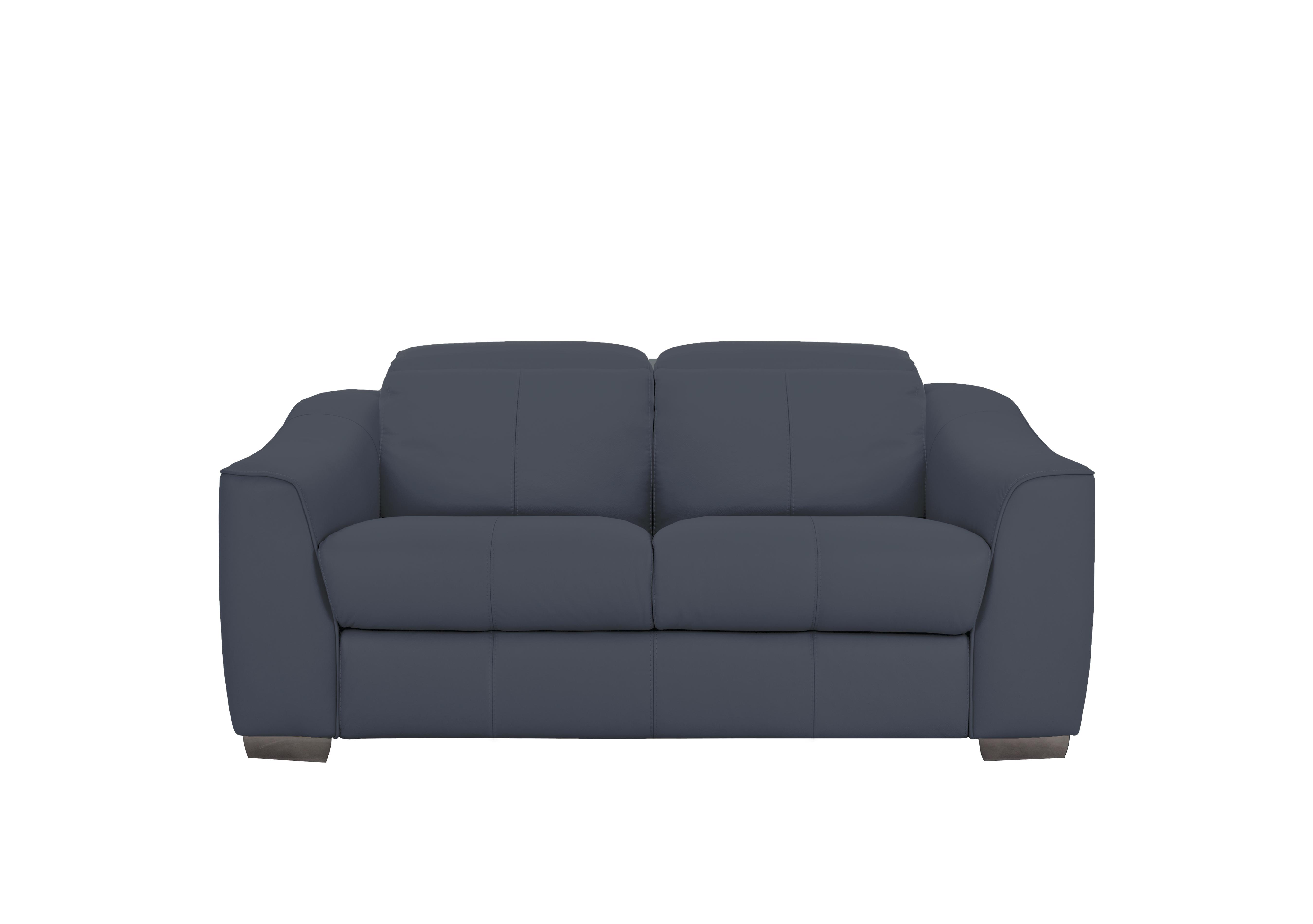 Xavier 2 Seater Leather Sofa in Bv-313e Ocean Blue on Furniture Village