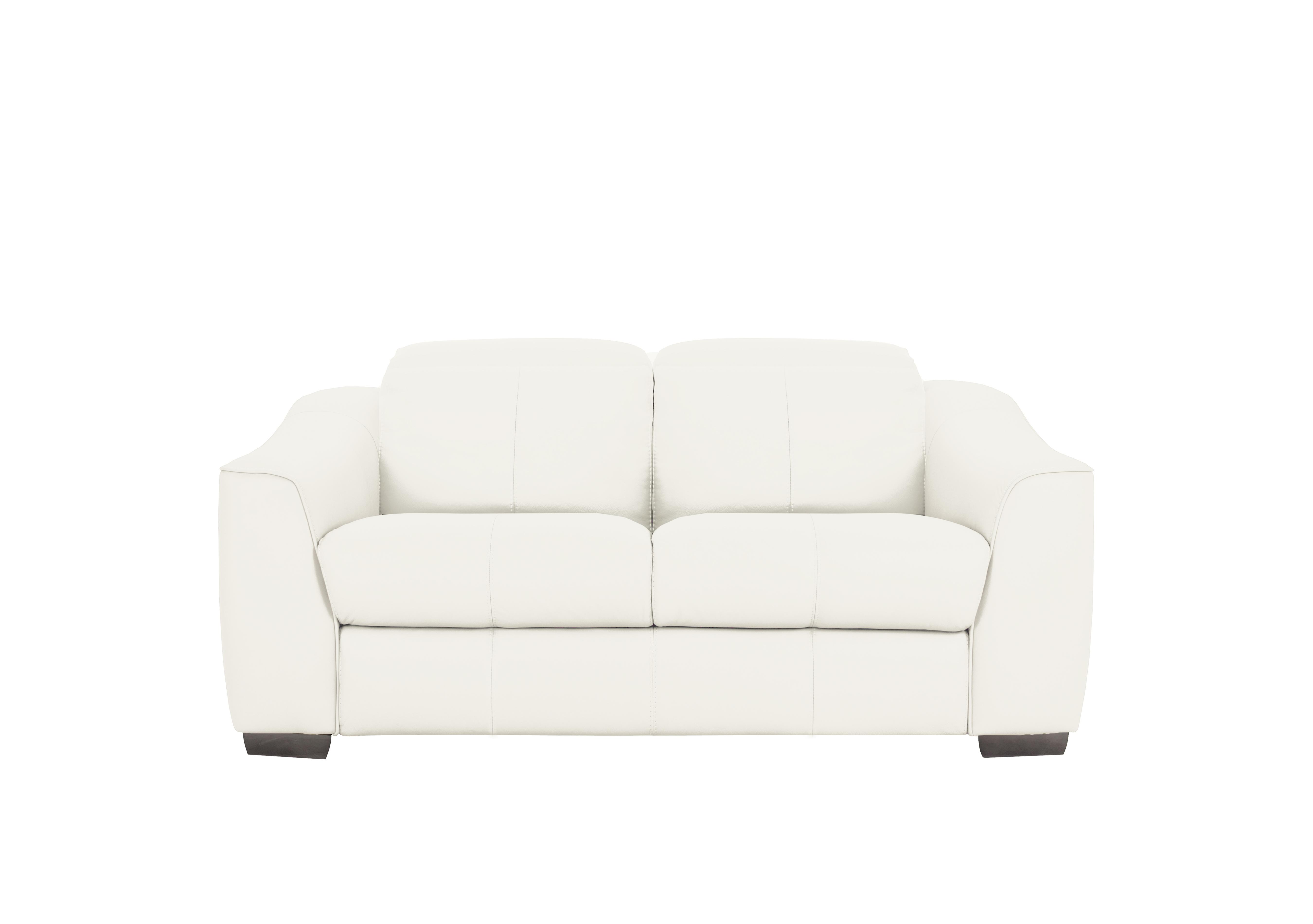 Xavier 2 Seater Leather Sofa in Bv-744d Star White on Furniture Village