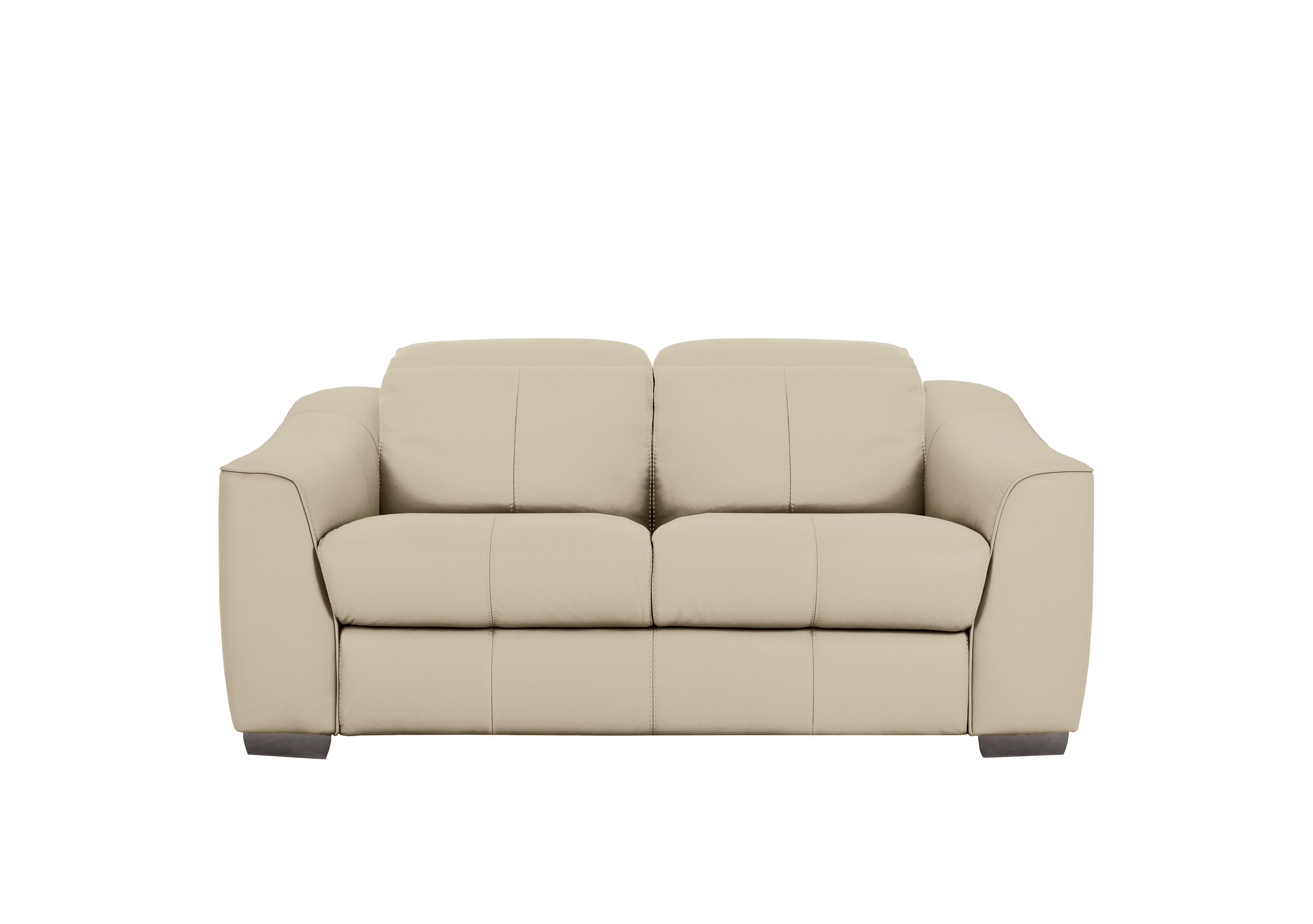 Xavier 2 Seater Leather Sofa in Bv-862c Bisque on Furniture Village