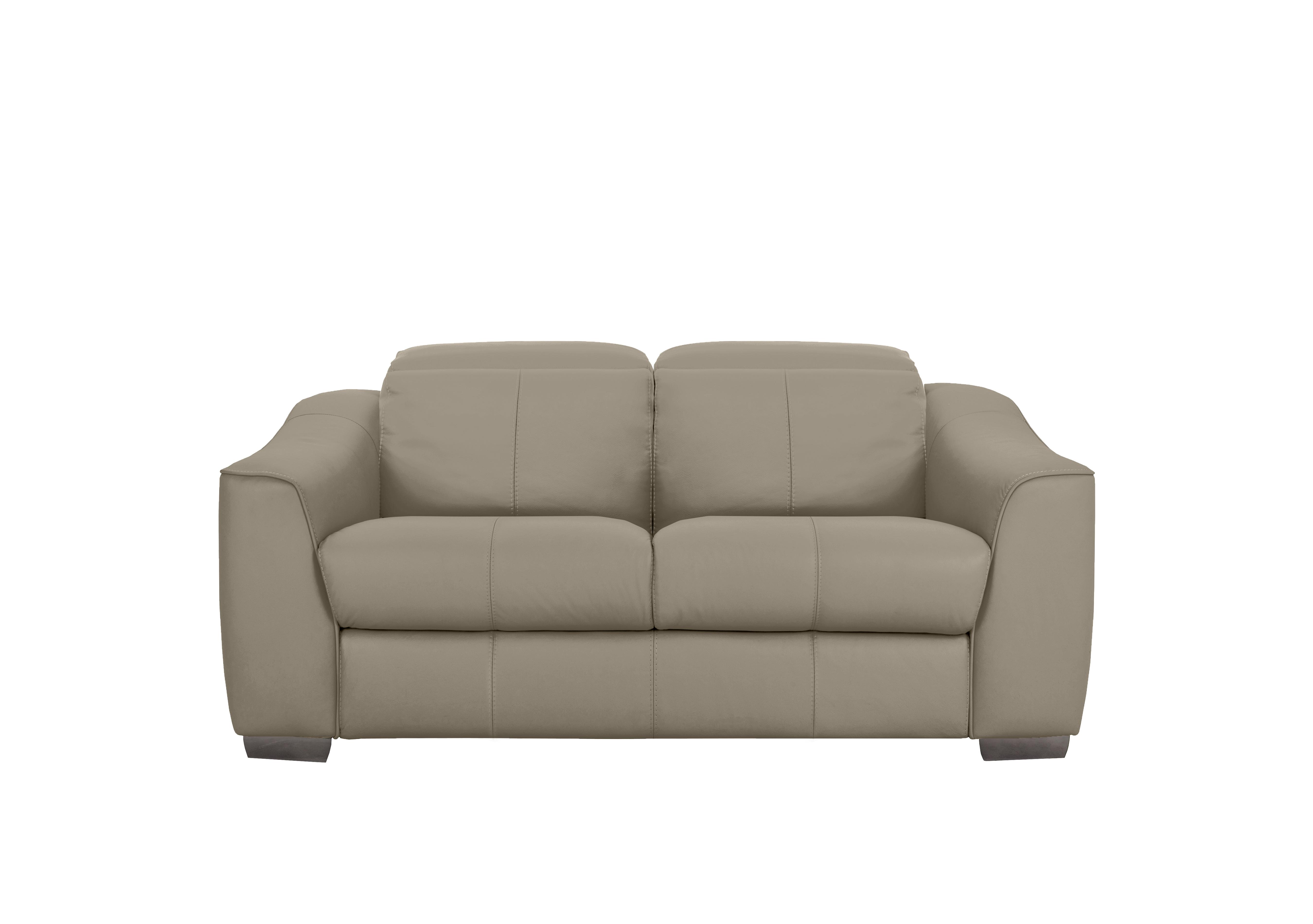 Xavier 2 Seater Leather Sofa in Hw-039c Pebble on Furniture Village