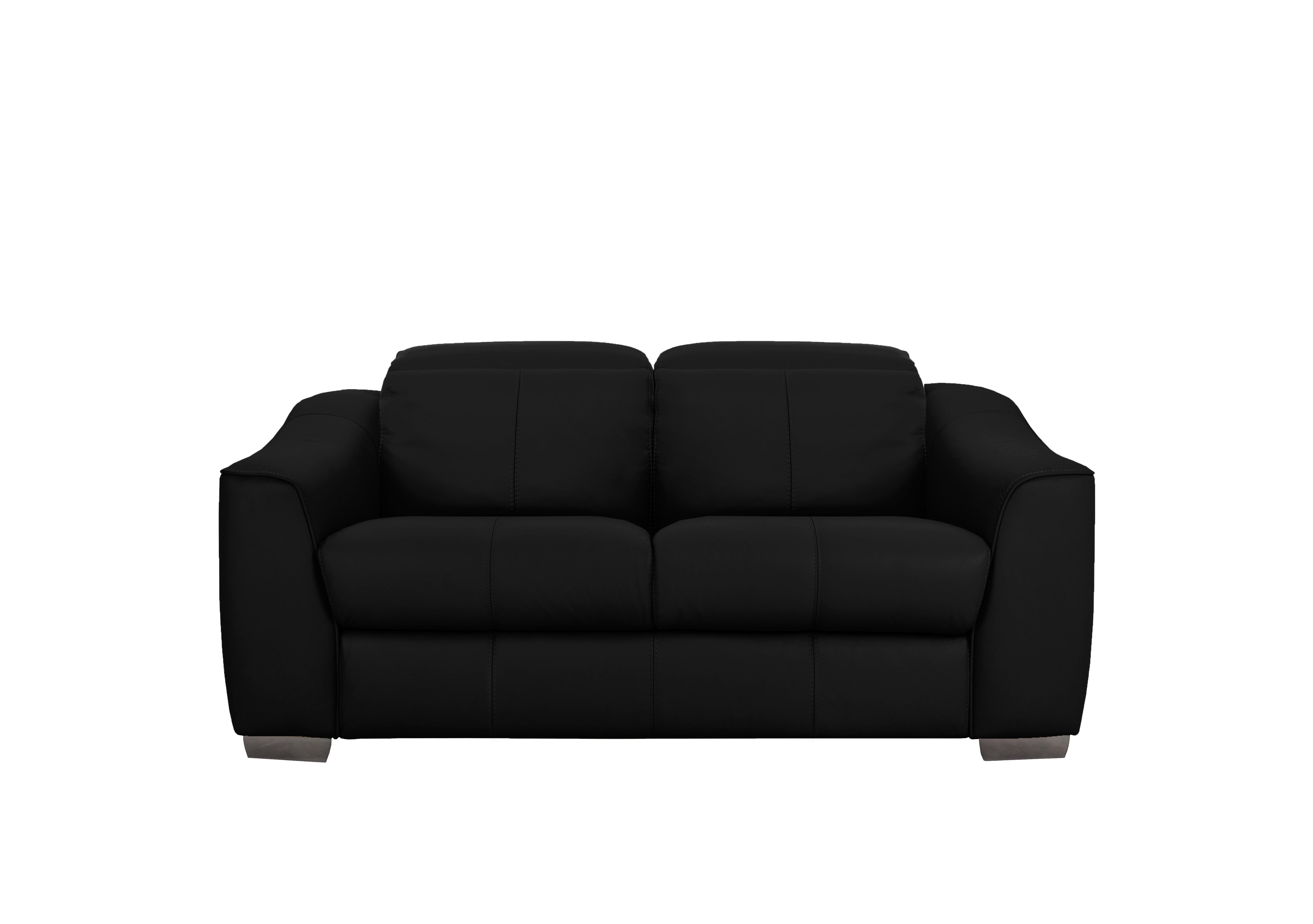 Xavier 2 Seater Leather Sofa in Hw-887c Black on Furniture Village
