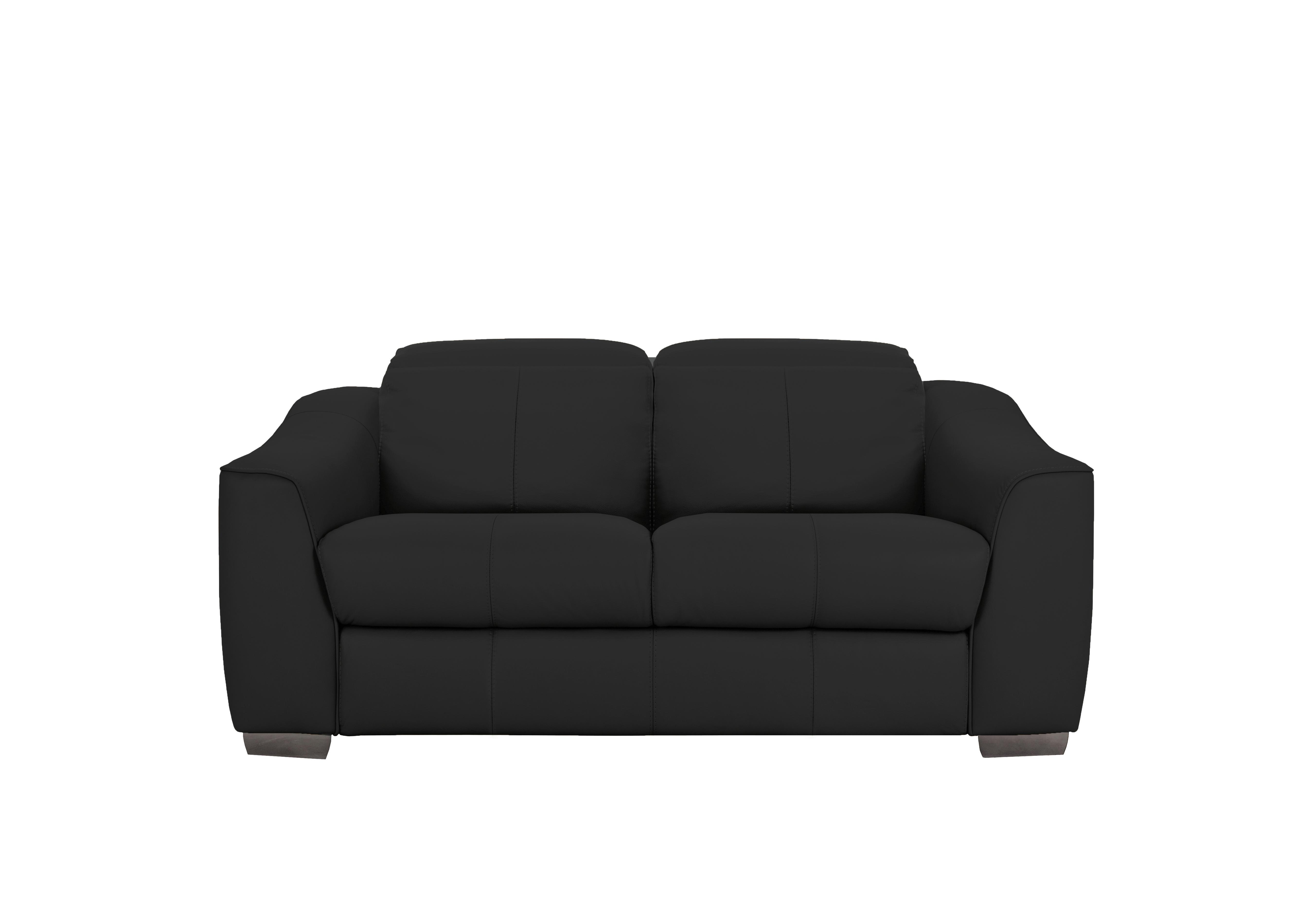 Xavier 2 Seater Leather Sofa in Nc-023c Black on Furniture Village