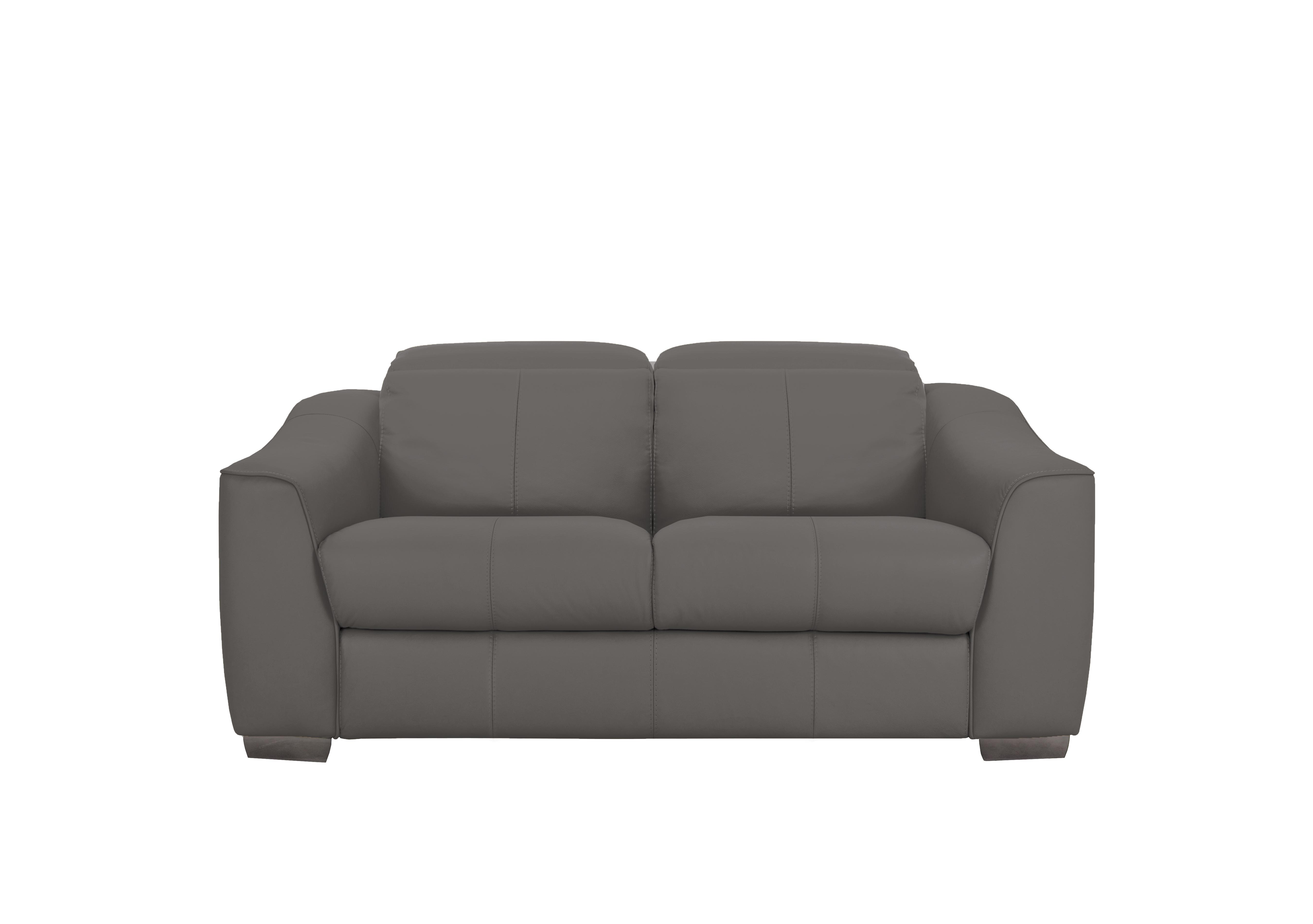 Xavier 2 Seater Leather Sofa in Nc-042e Elephant on Furniture Village