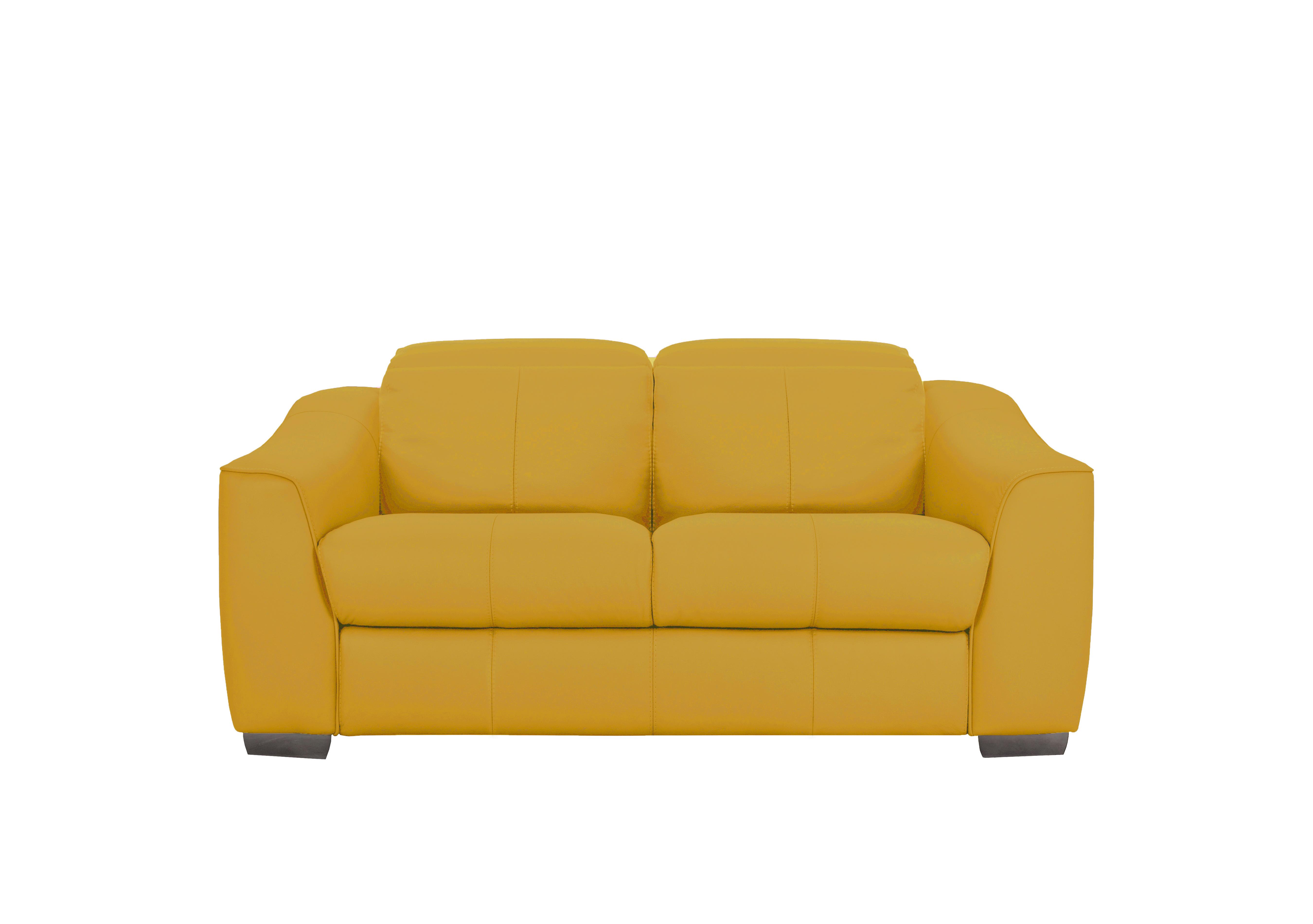 Xavier 2 Seater Leather Sofa in Nc-303e Sunflower on Furniture Village