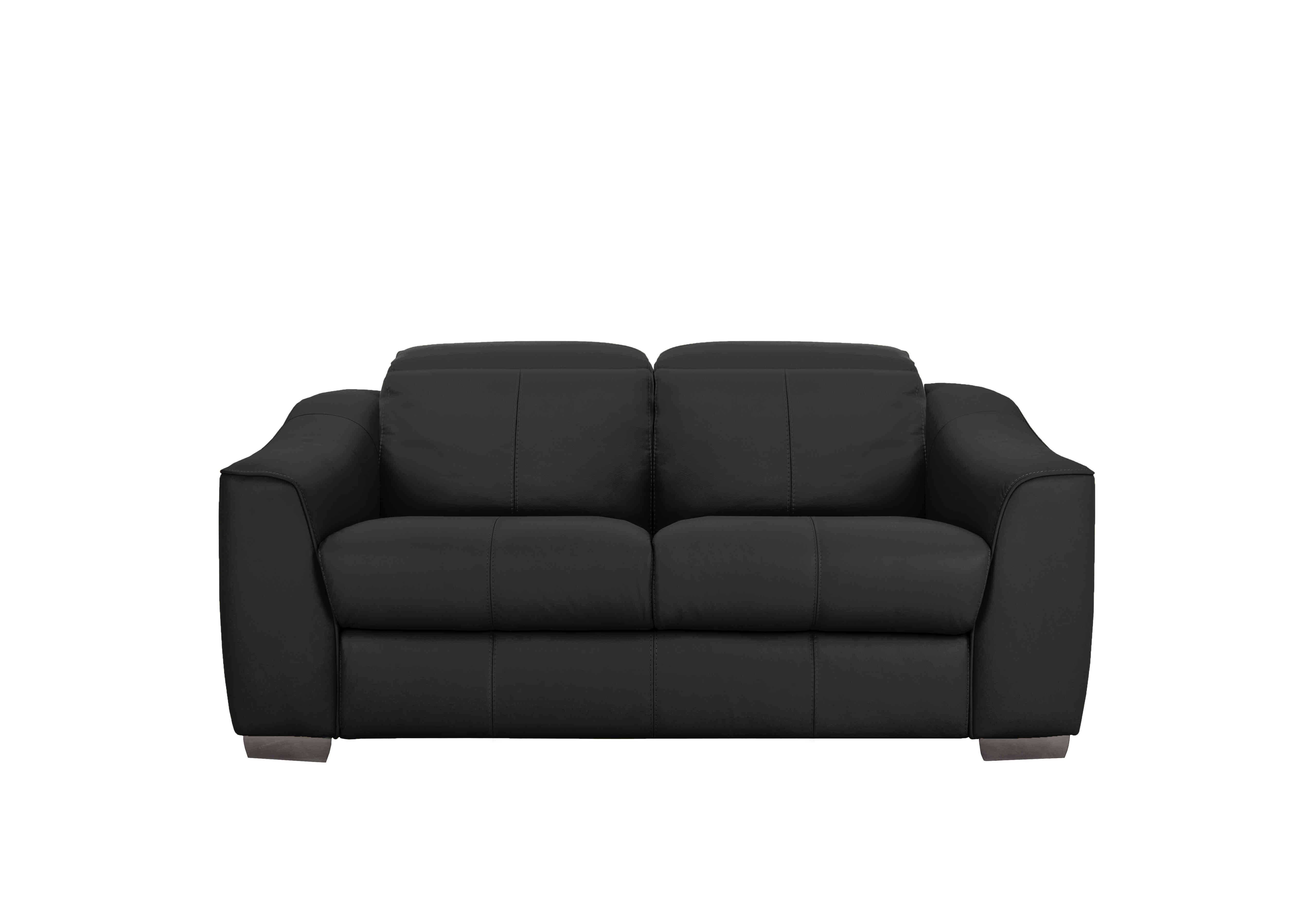Xavier 2 Seater Leather Sofa in Nw-520e Black on Furniture Village