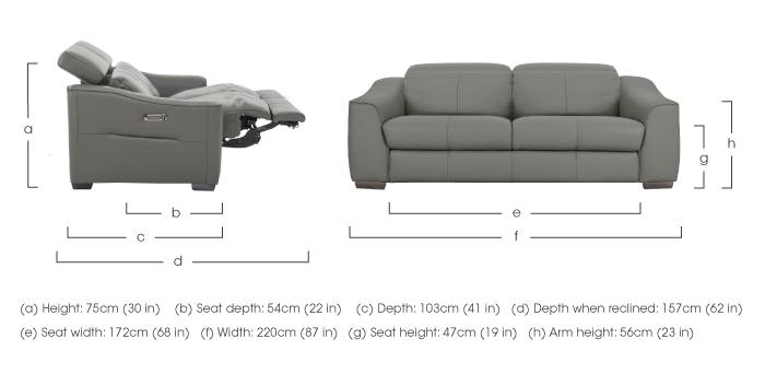 Xavier 3 Seater Leather Sofa in  on Furniture Village