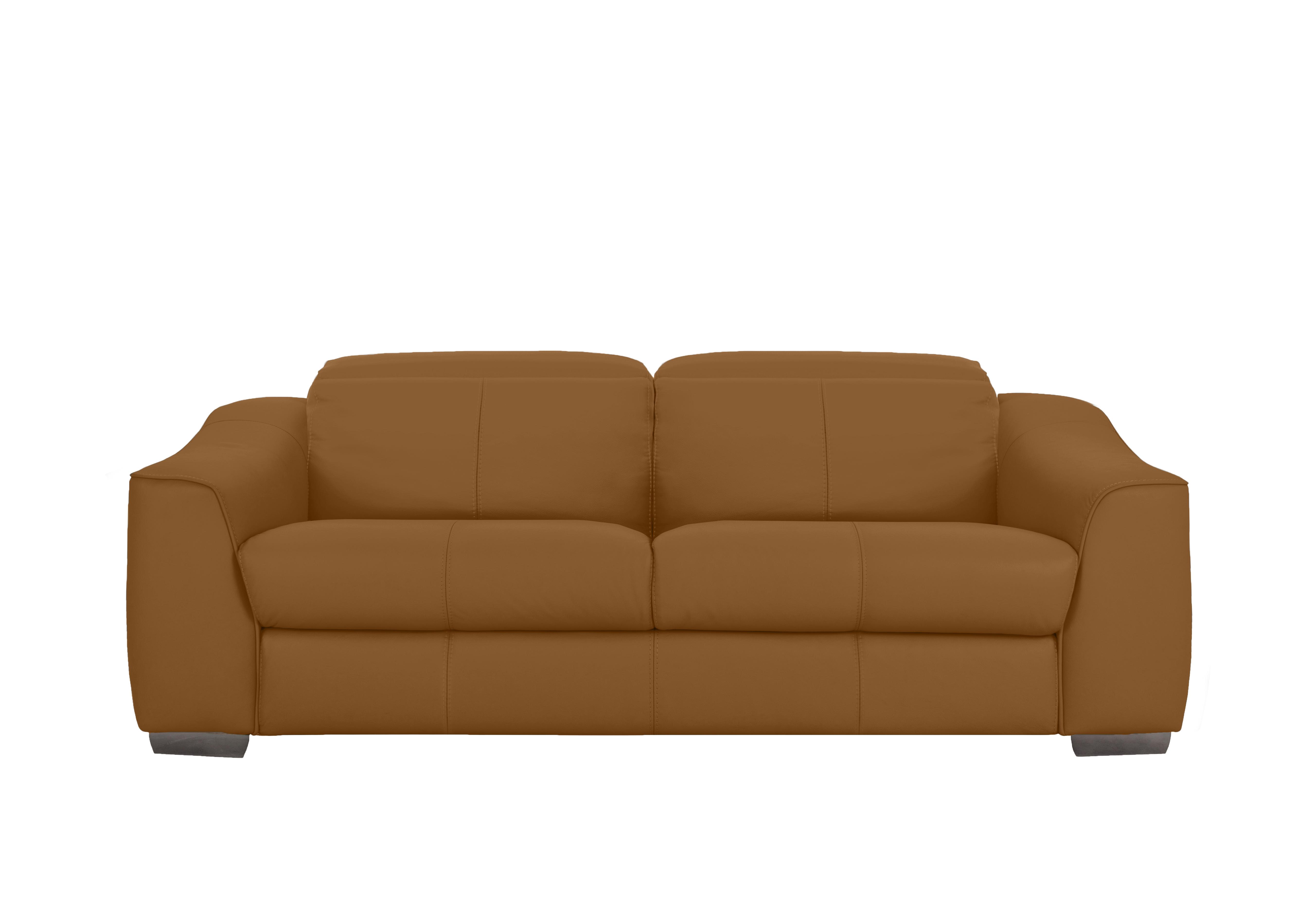 Xavier 3 Seater Leather Sofa in Hw-602b Pecan Brown on Furniture Village