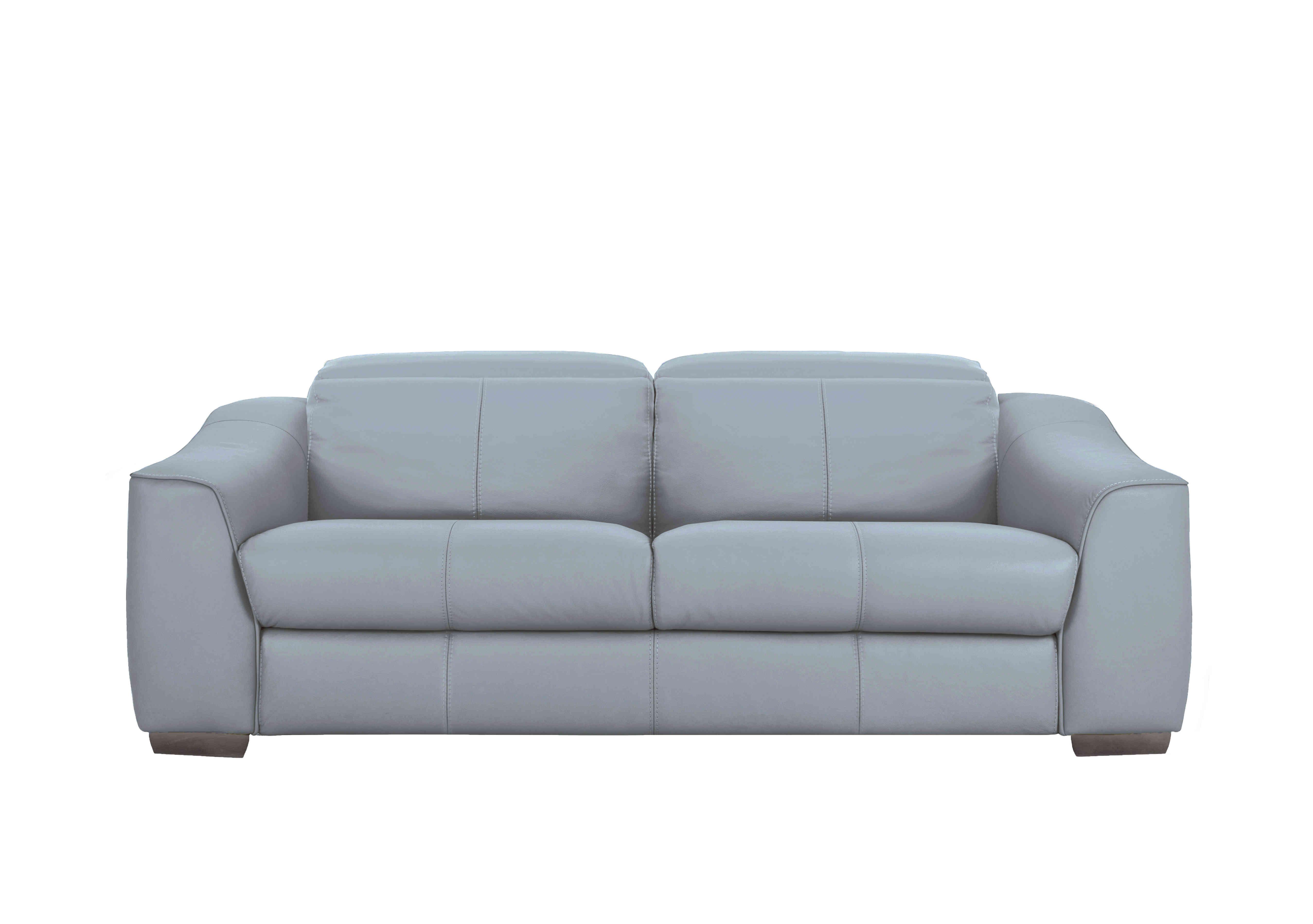 Xavier 3 Seater Leather Sofa in Nc-026e Pearl Blue on Furniture Village